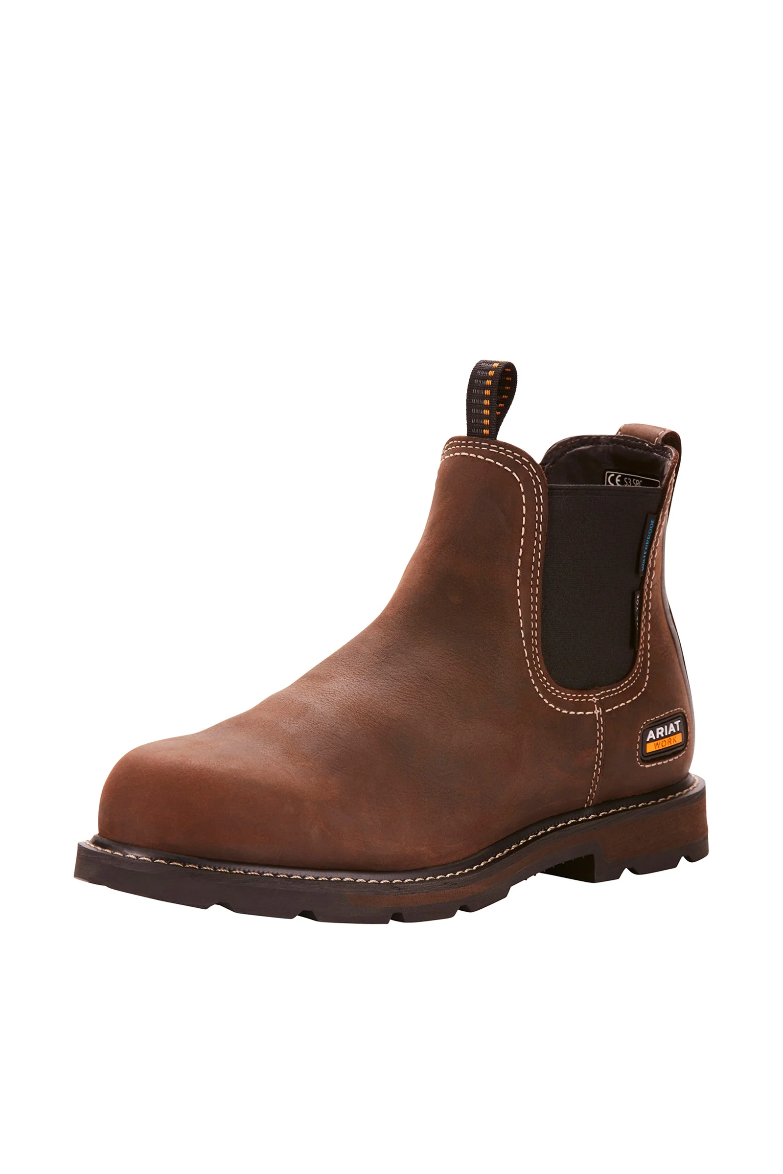 Groundbreaker Chelsea męskie wodoodporne buty robocze ze stalowym noskiem Dark Brown 39