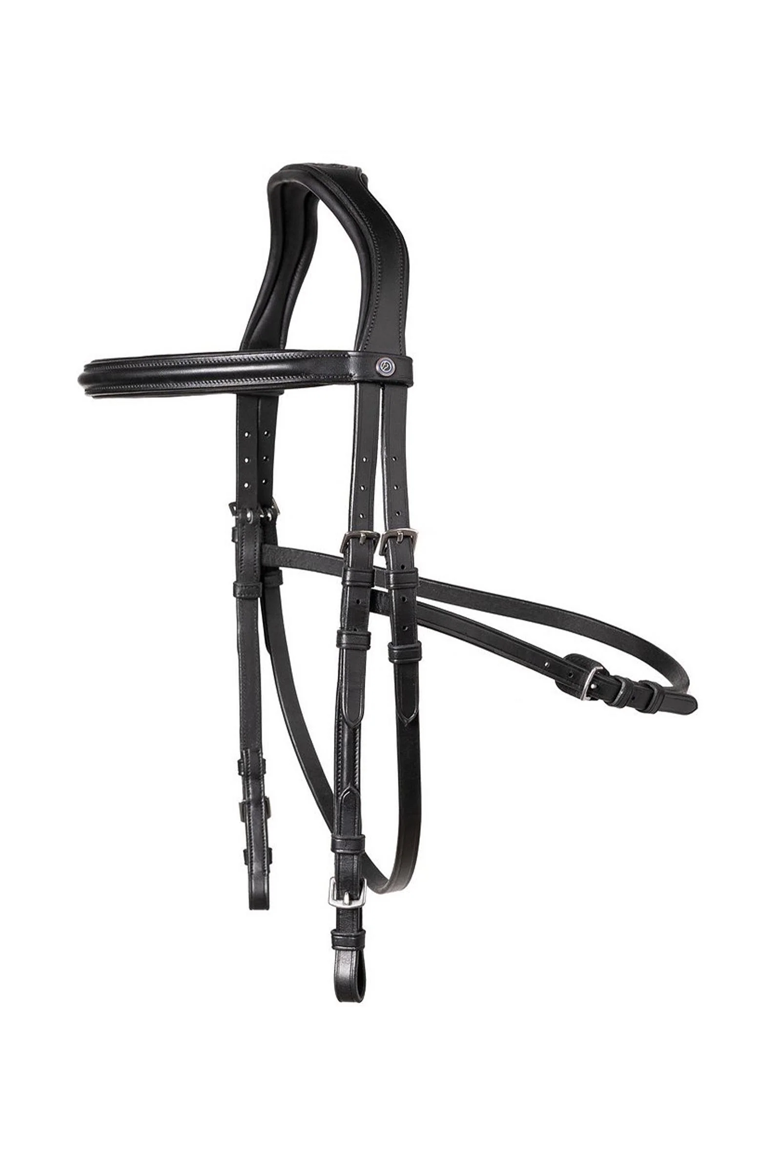 Ogłowie Hickstead Hackamore / wędzidło bezdzielne Black/Silver C