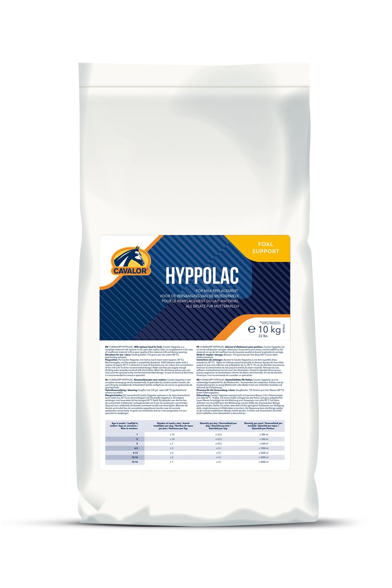 Preparat w proszku dla żrebiąt Hyppolac, 10kg No Color 10