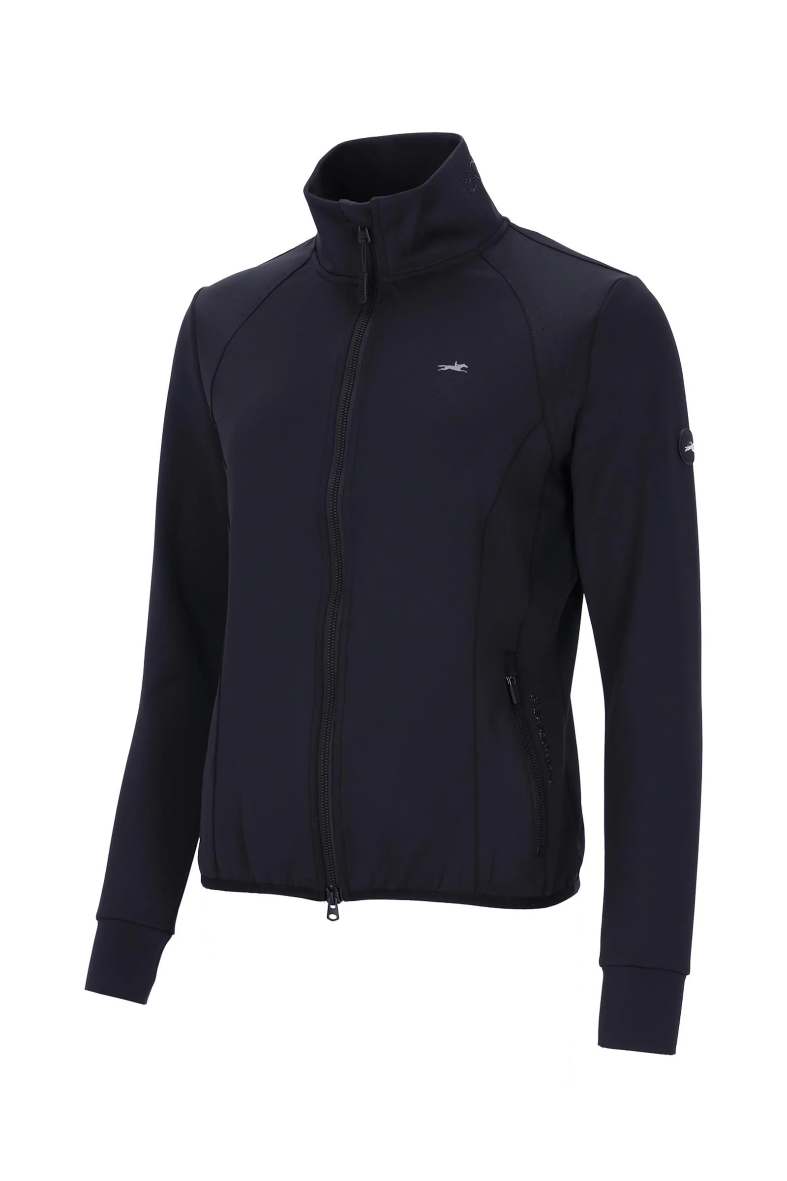 Ines Style bluza jersey na zamek damska Black XS