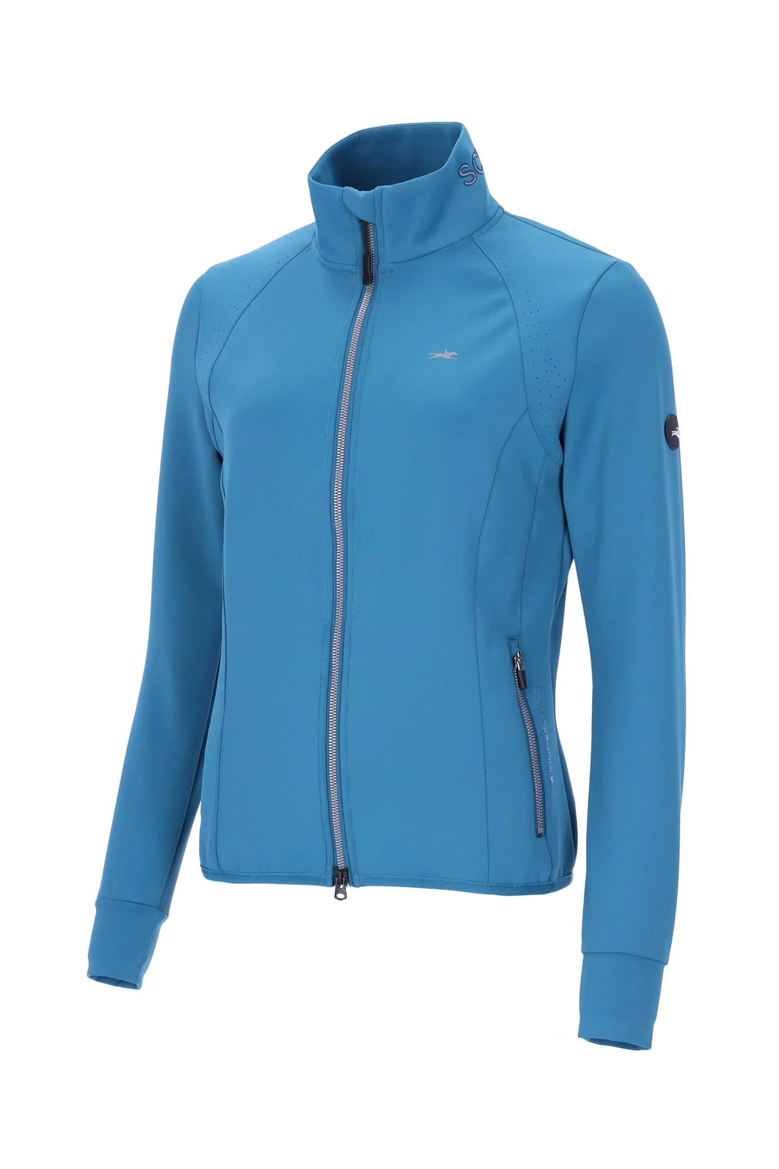 Ines Style bluza jersey na zamek damska Colonial Blue S