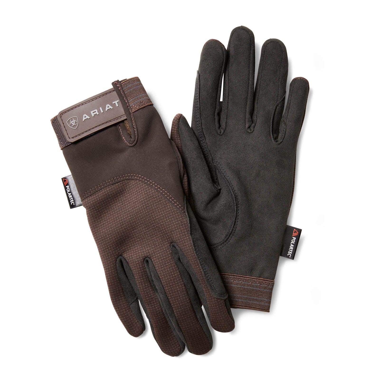 Insulated Tek Grip Ocieplane rękawiczki jeździeckie Bark Brown 6