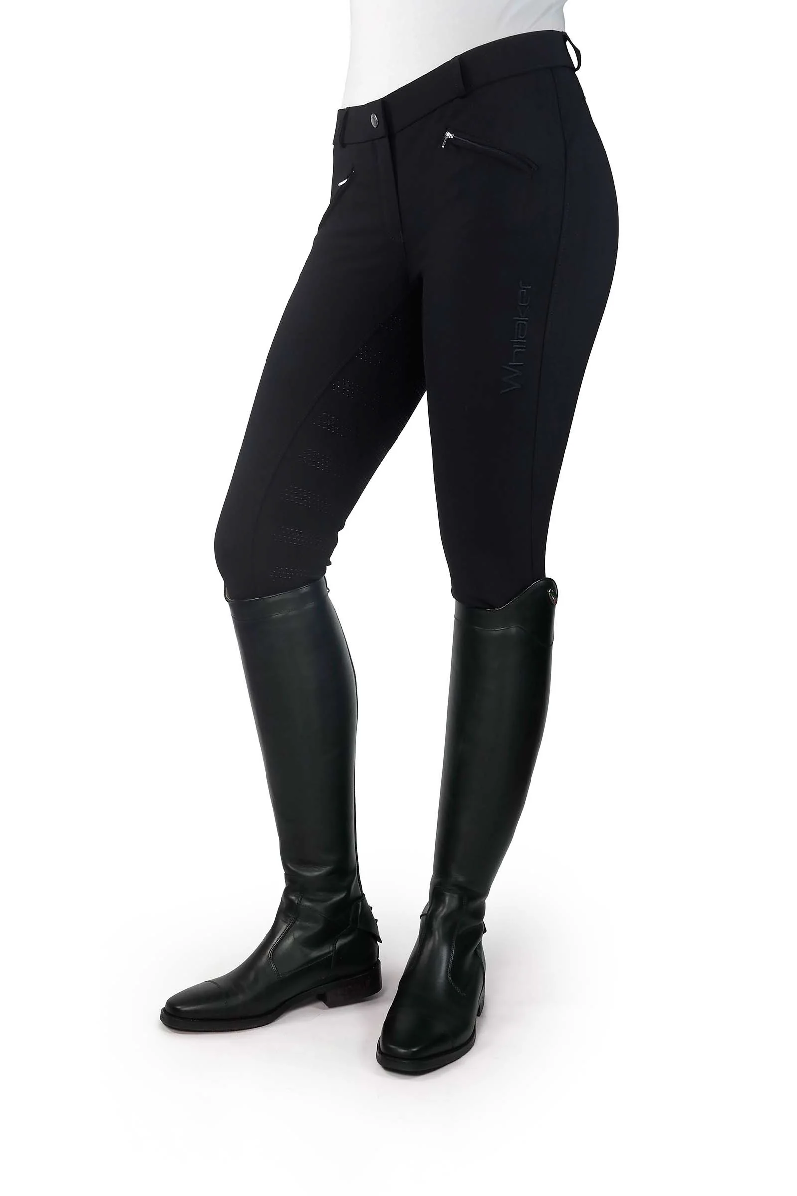 Bryczesy damskie JW Miami z silikonem dla kobiet Black 38