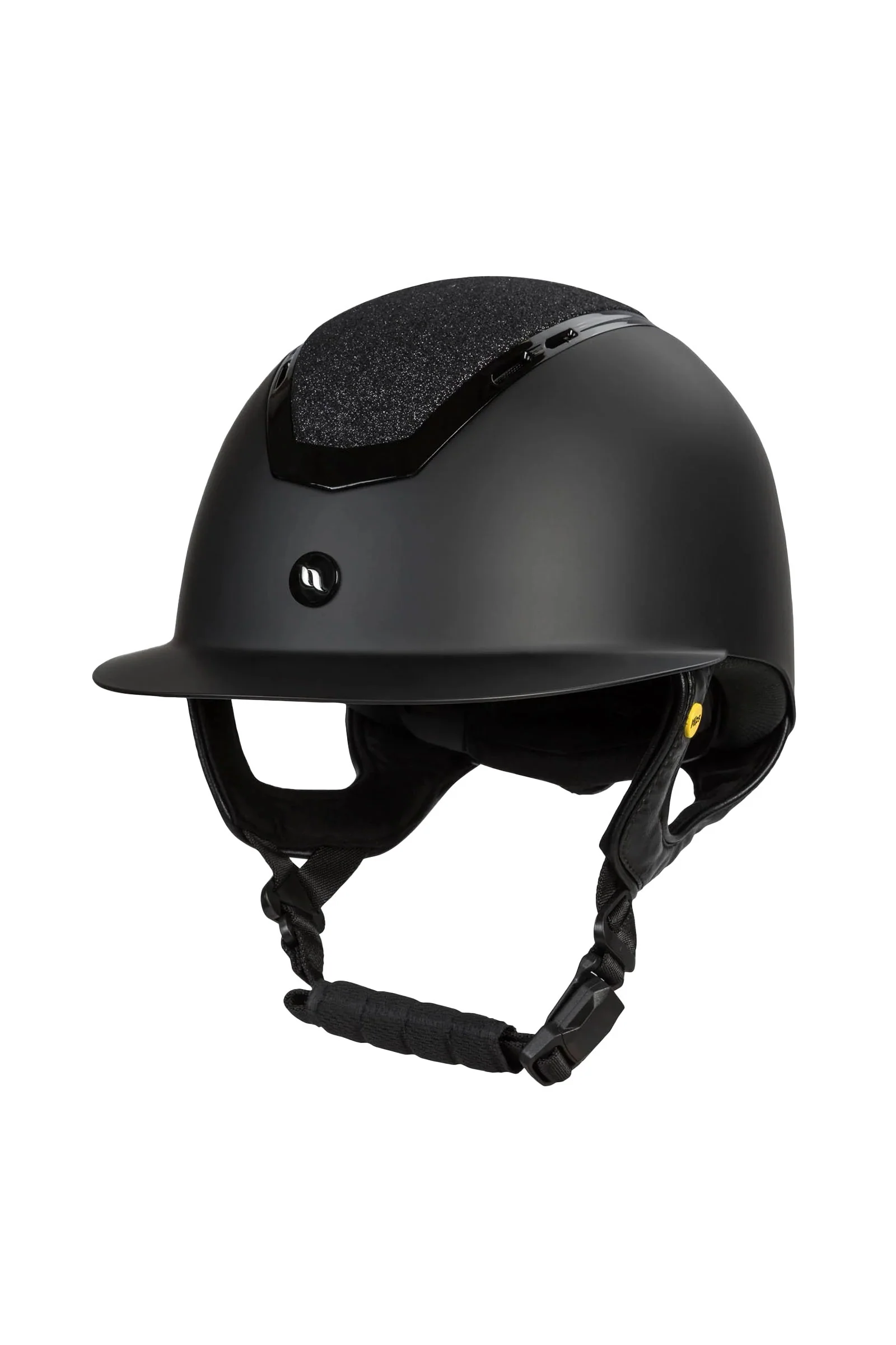 Caracas kask jeździecki z gładką górną częścią black S