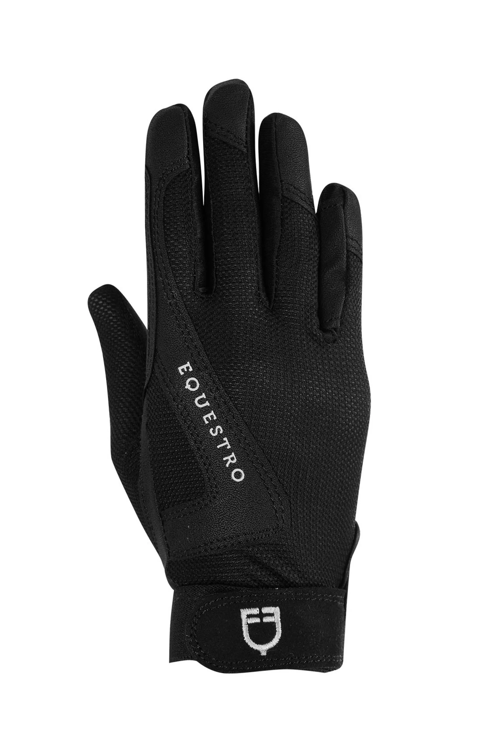 rękawiczki jeździeckie dziecięce materiał techniczny Black 012-x-014