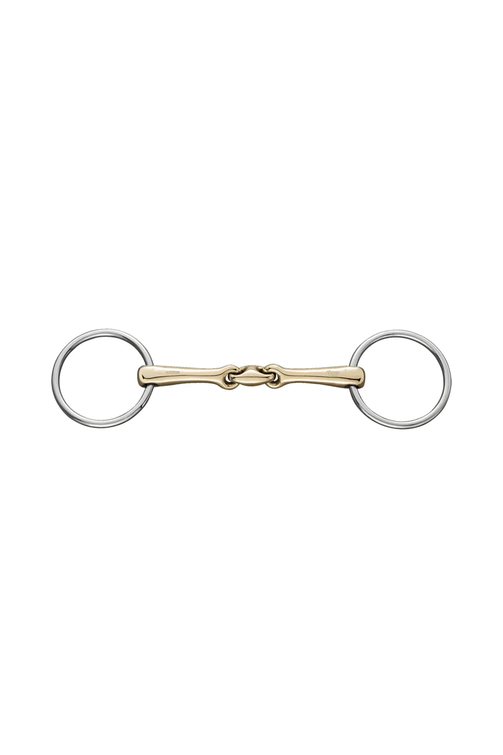 KK Ultra wędzidło z luźnymi pierścieniami, podwójnie łamane, 12 mm, Sensogan Metall 115 mm