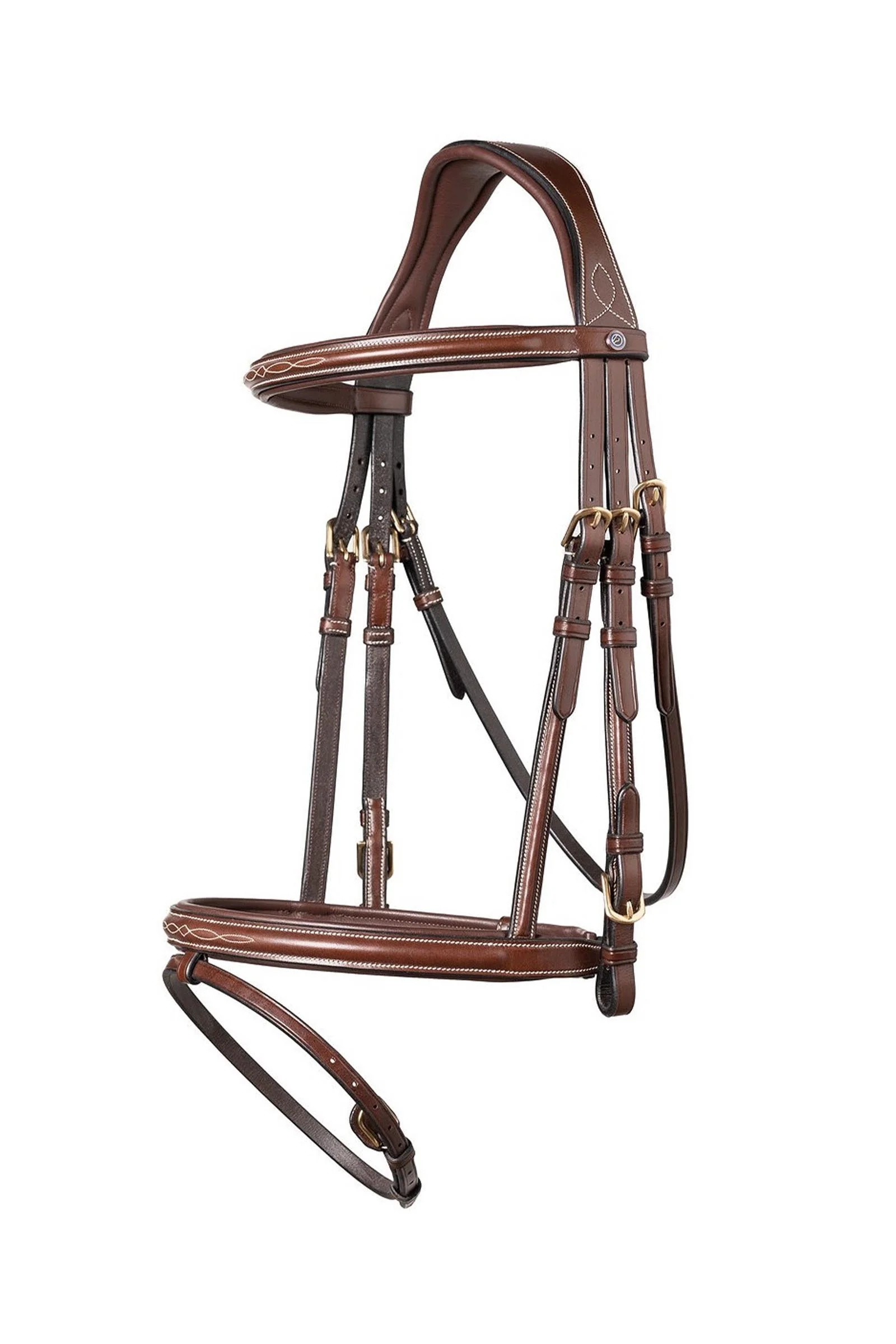Knokke nachrapnik kombinowany ogłowie Classic Brown/Gold F