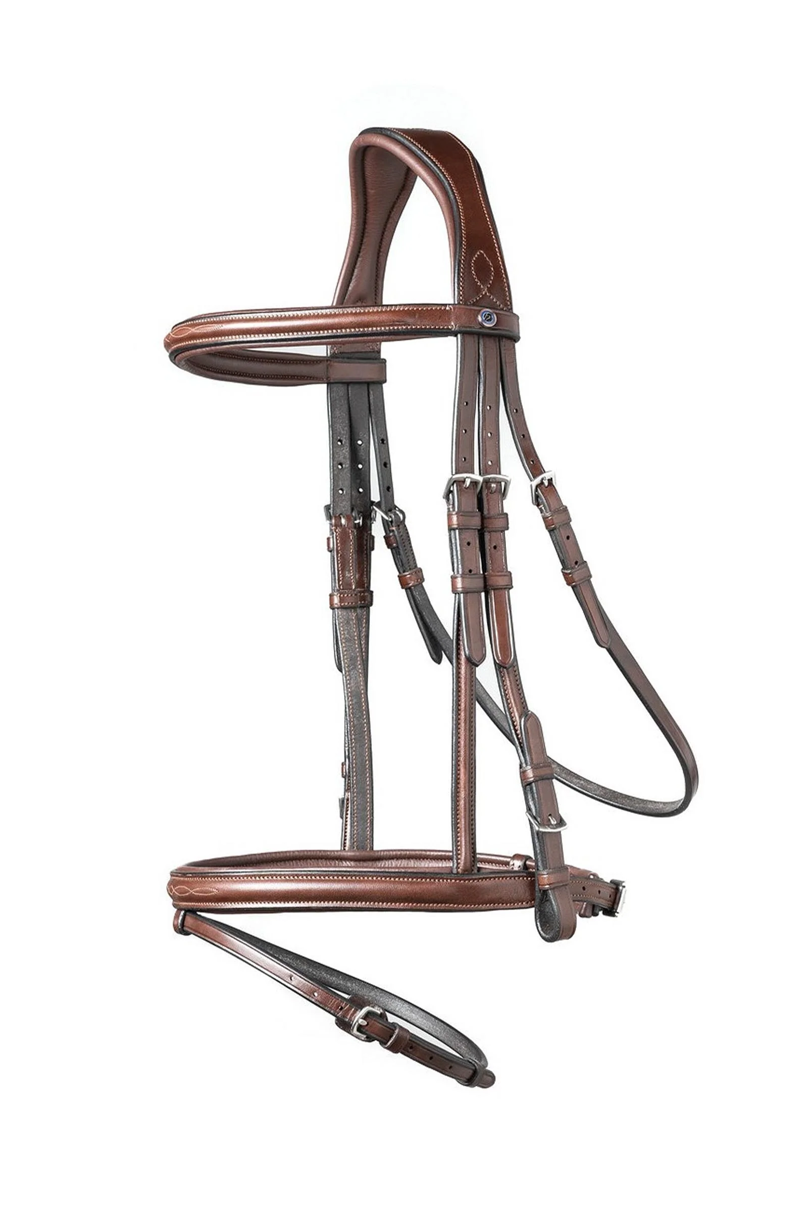 Knokke nachrapnik kombinowany ogłowie Classic Brown/Silver C
