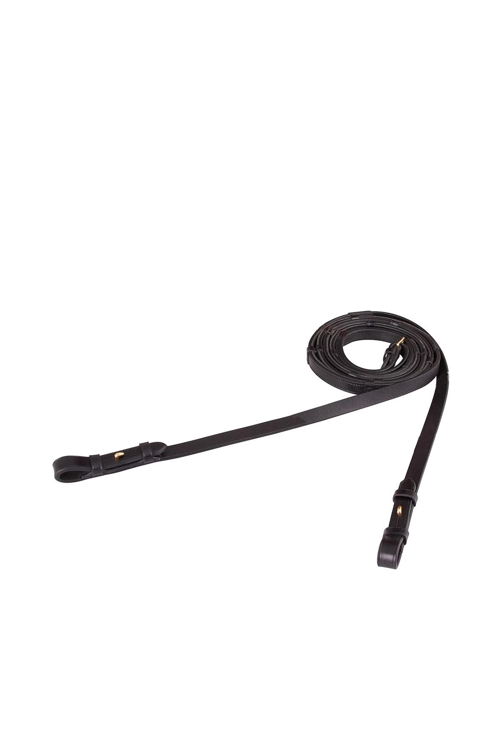 skórzane wodze z antypoślizgowym gripem, 16 mm Black/Gold F