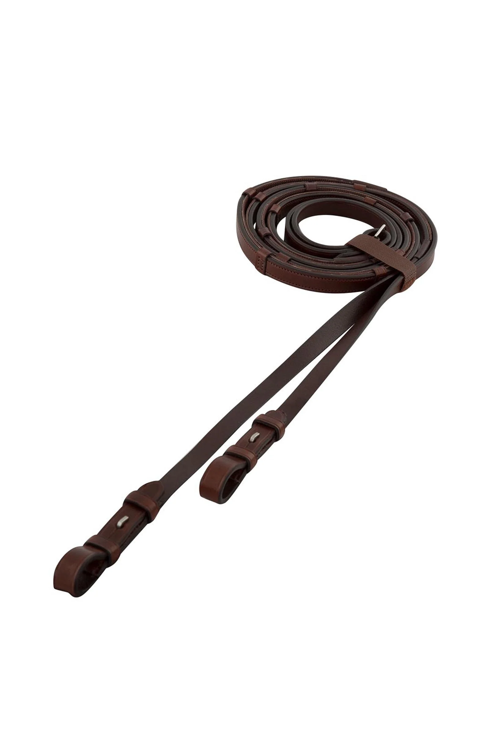 skórzane wodze z antypoślizgowym gripem, 16 mm Oak/Silver F
