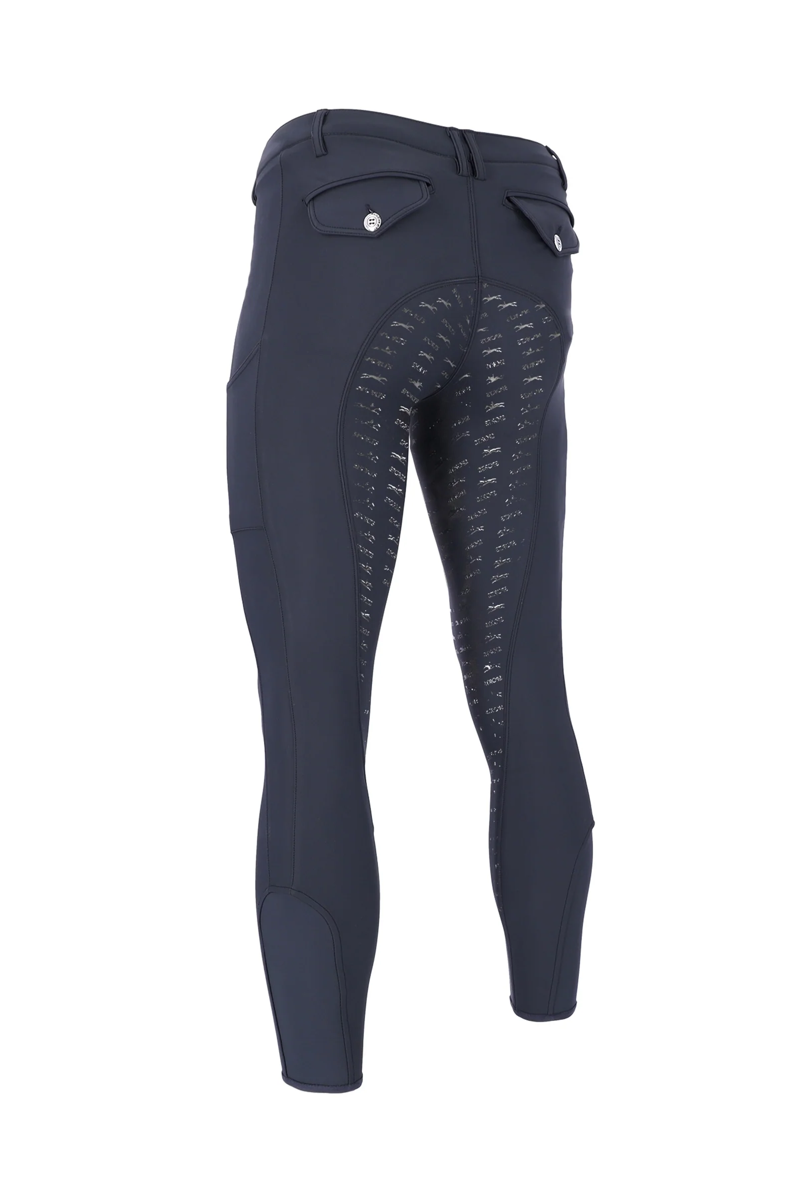 Męskie bryczesy jeździeckie Leo II z pełnym lejem Dark Blue 48