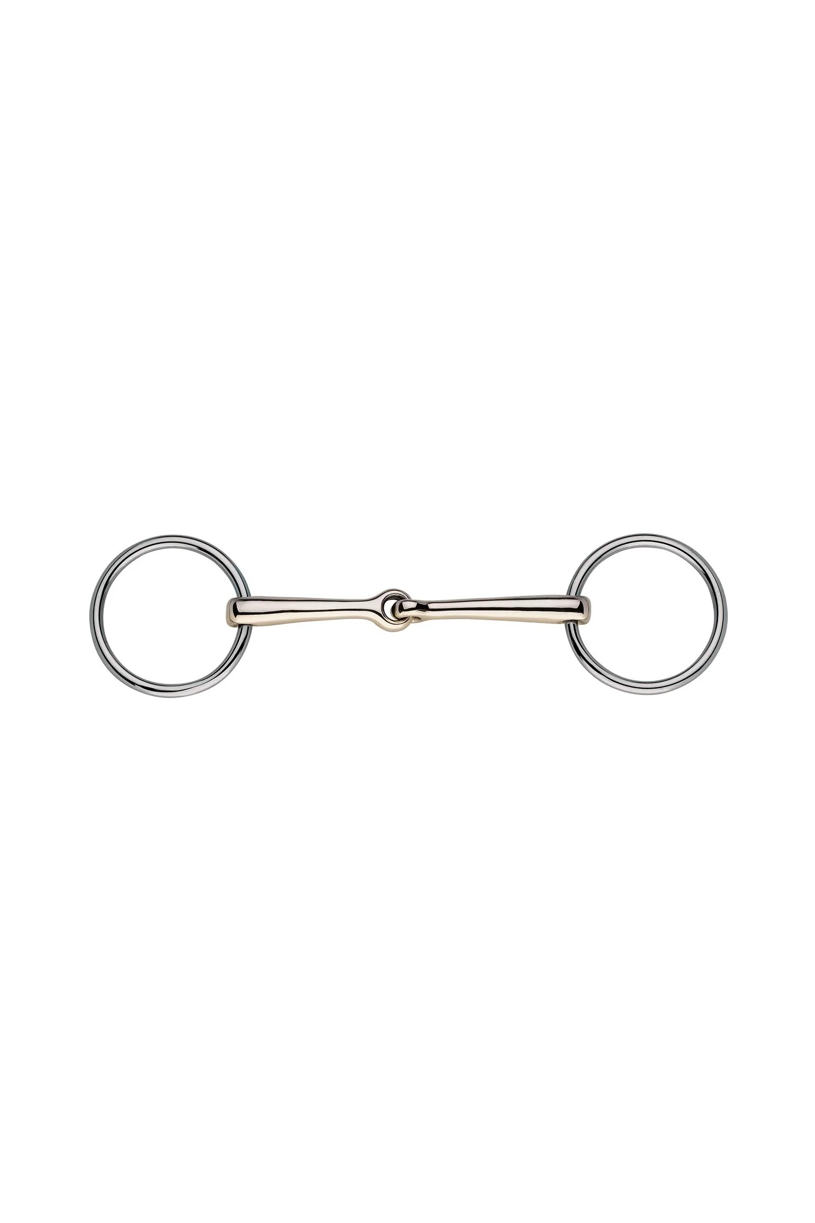 wędzidło podwójne z luźnymi pierścieniami, pojedynczo łamane, 14 mm, Sensogan 145 mm