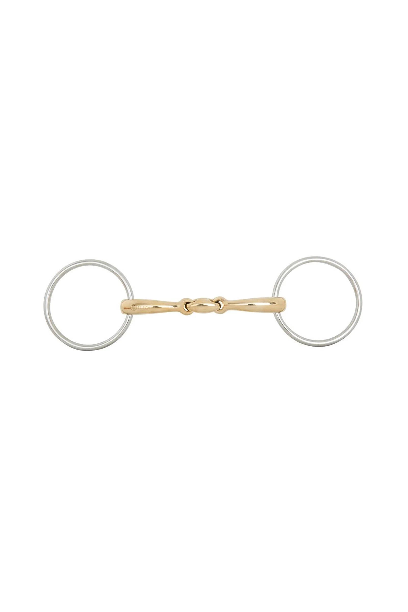 Wędzidło Loose Ring Snaffle 16 mm Soft Contact Double Jointed Gold 145 mm