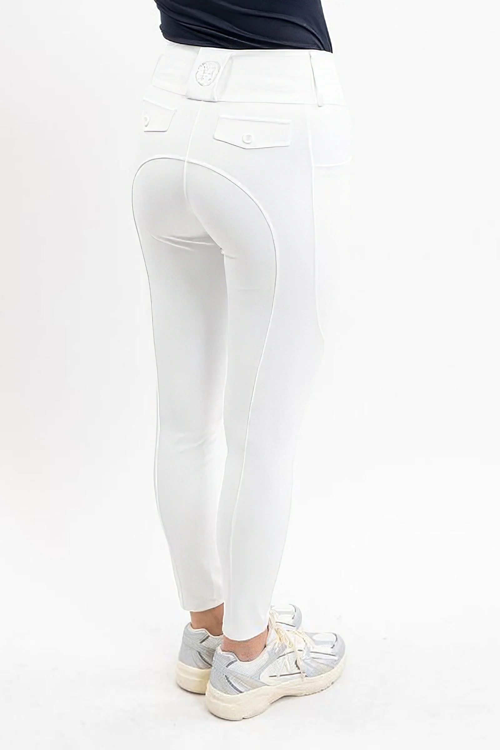 Luce damskie bryczesy z lejem kolanowym Blanc (White) 38