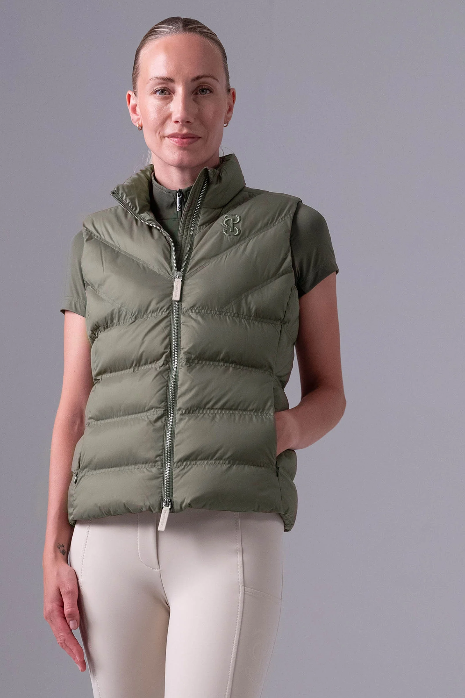 Lucy damska kamizelka puchowa Vintage Green M