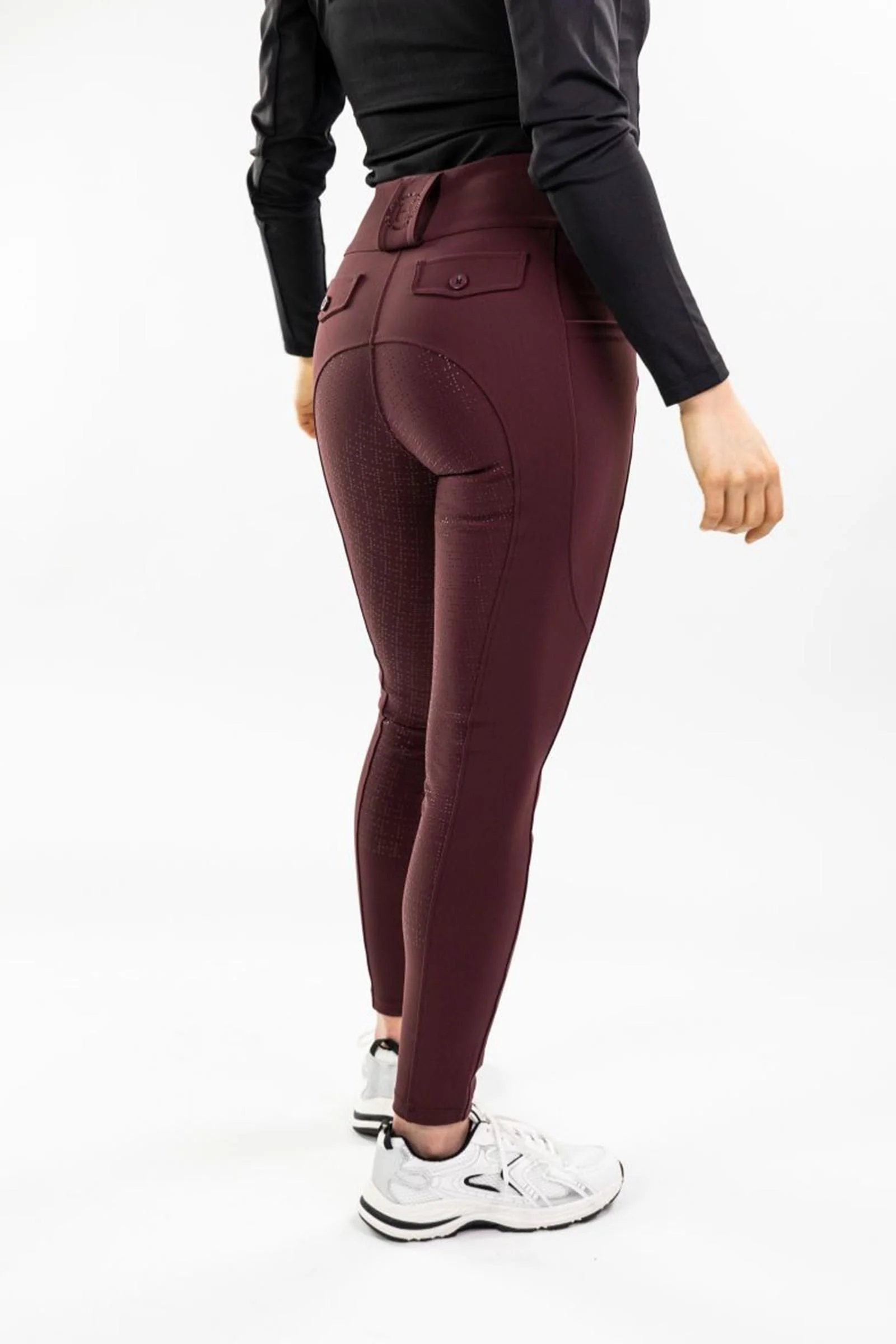 Ludivine damskie bryczesy z pełnym lejem Aubergine (Eggplant) 34