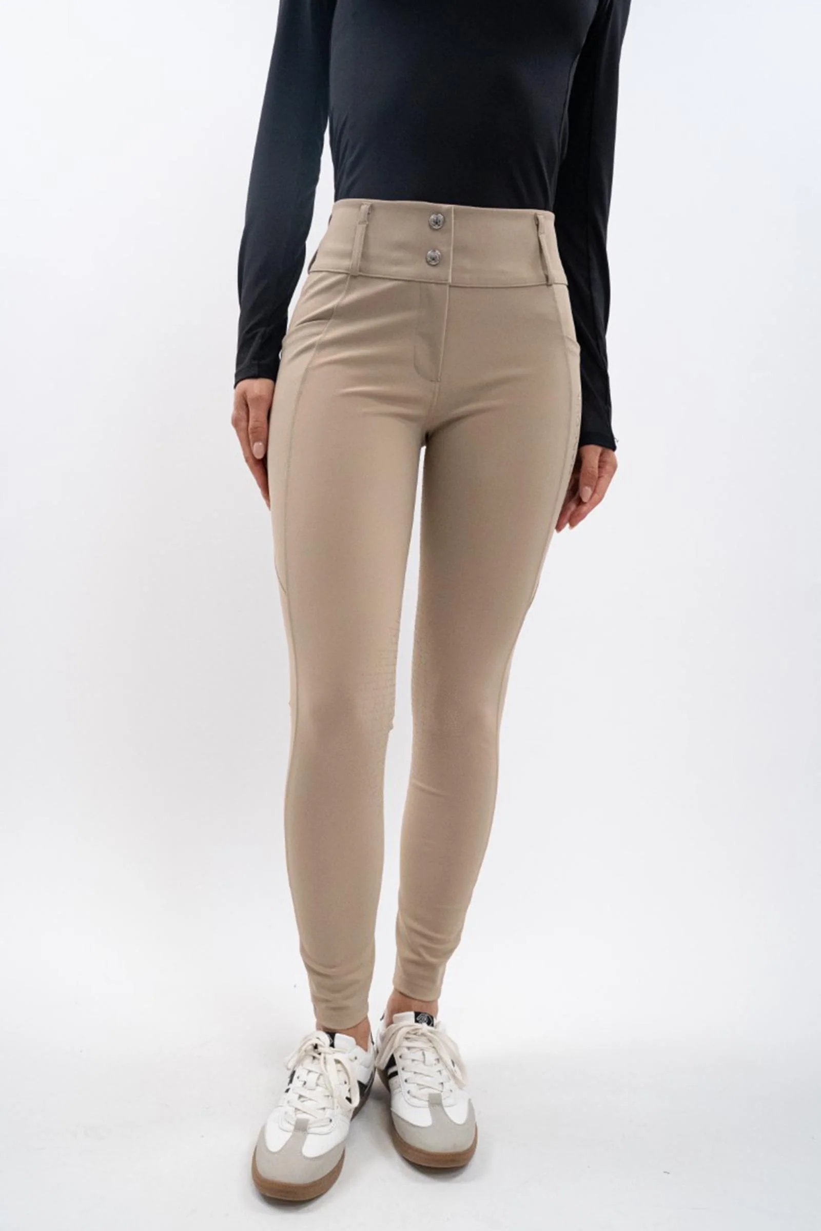 Ludivine damskie bryczesy z pełnym lejem Beige (Beige) 38