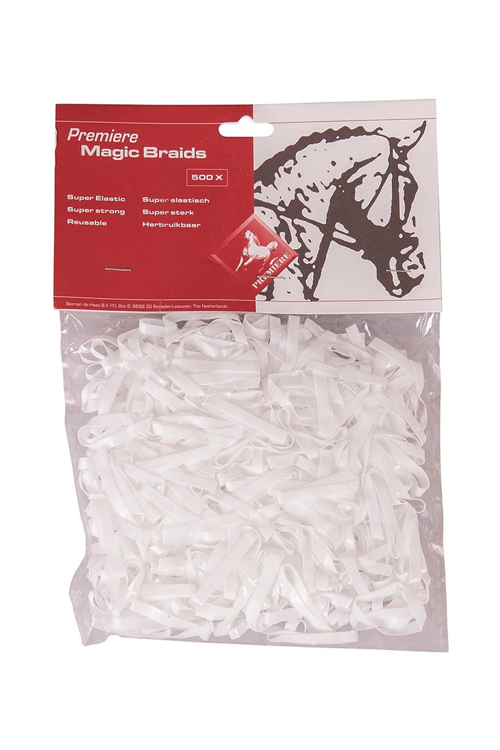 Magic Mane gumki do grzywy (500 sztuk) White Rozmiar uniwersalny