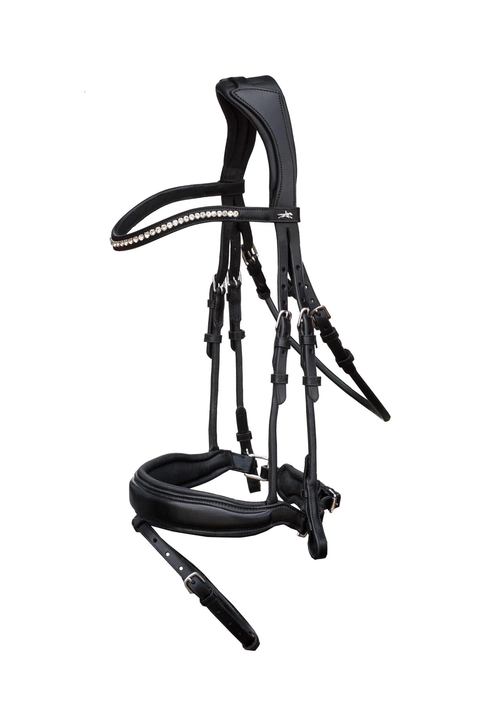 Malibu anatomiczne ogłowie Black/Silver X-Full