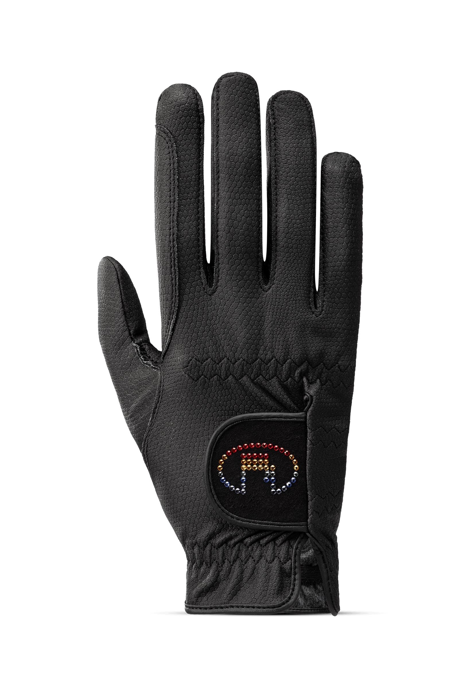 Marne rękawiczki jeździeckie Black/Rainbow 6,5