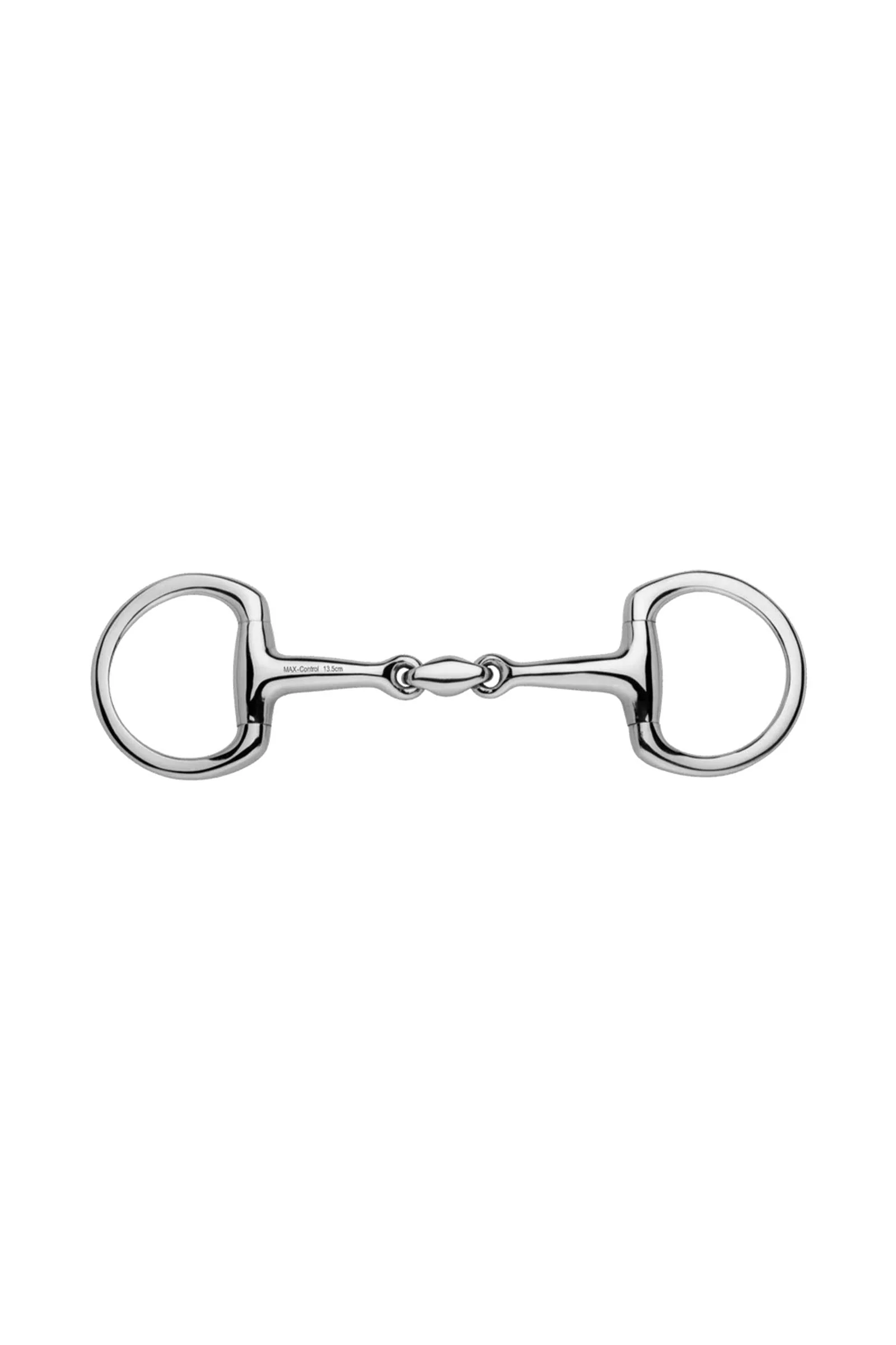 Max Control oliwkowe wędzidło podwójne z blok., podwójnie łamane, 12 mm, stal nierdzewna Metall 105 mm
