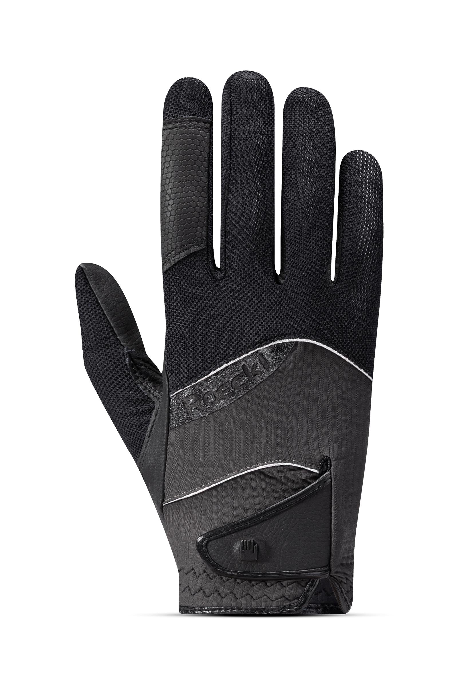 Millero rękawiczki jeździeckie Black/Volcanic Ash 9