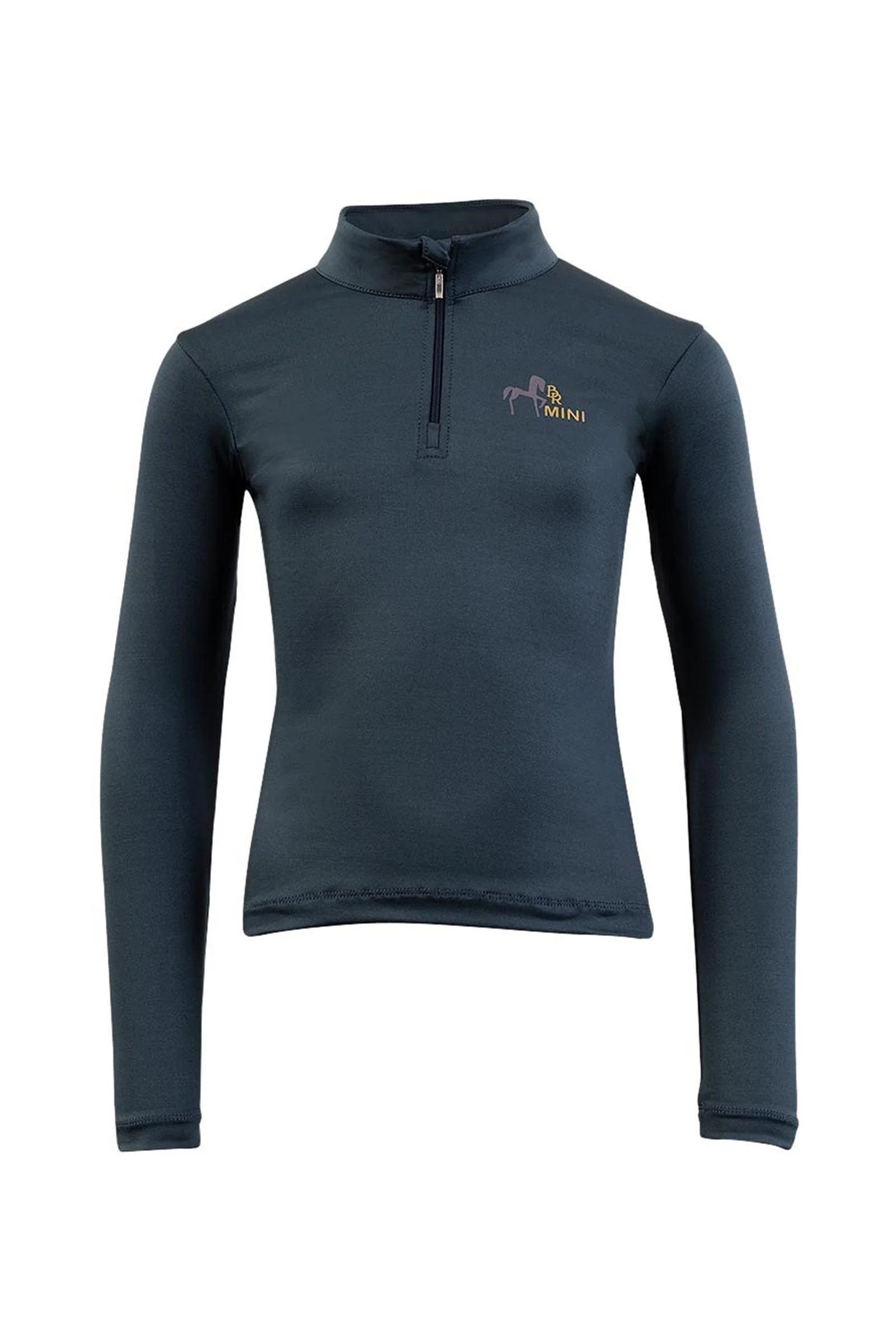 Mini Kids bluzka z długim rękawem na zamek Midnight Navy 110