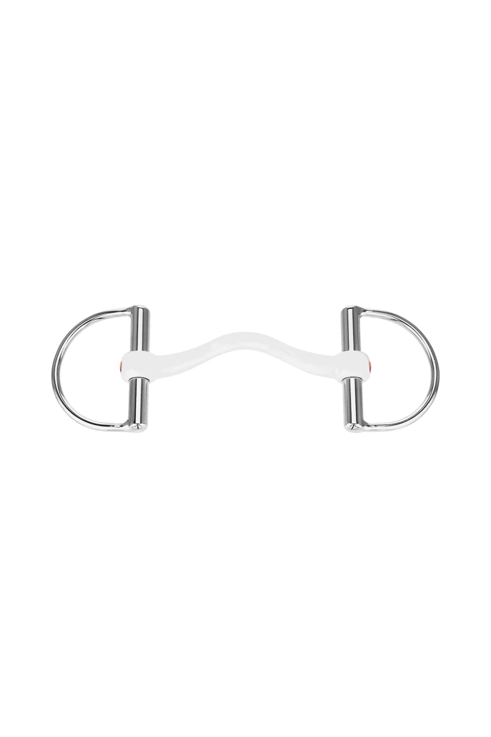 Nathe CM wędzidło D-ring, miękka prosta z łukiem, 15 mm, termoplast Metall 125 mm