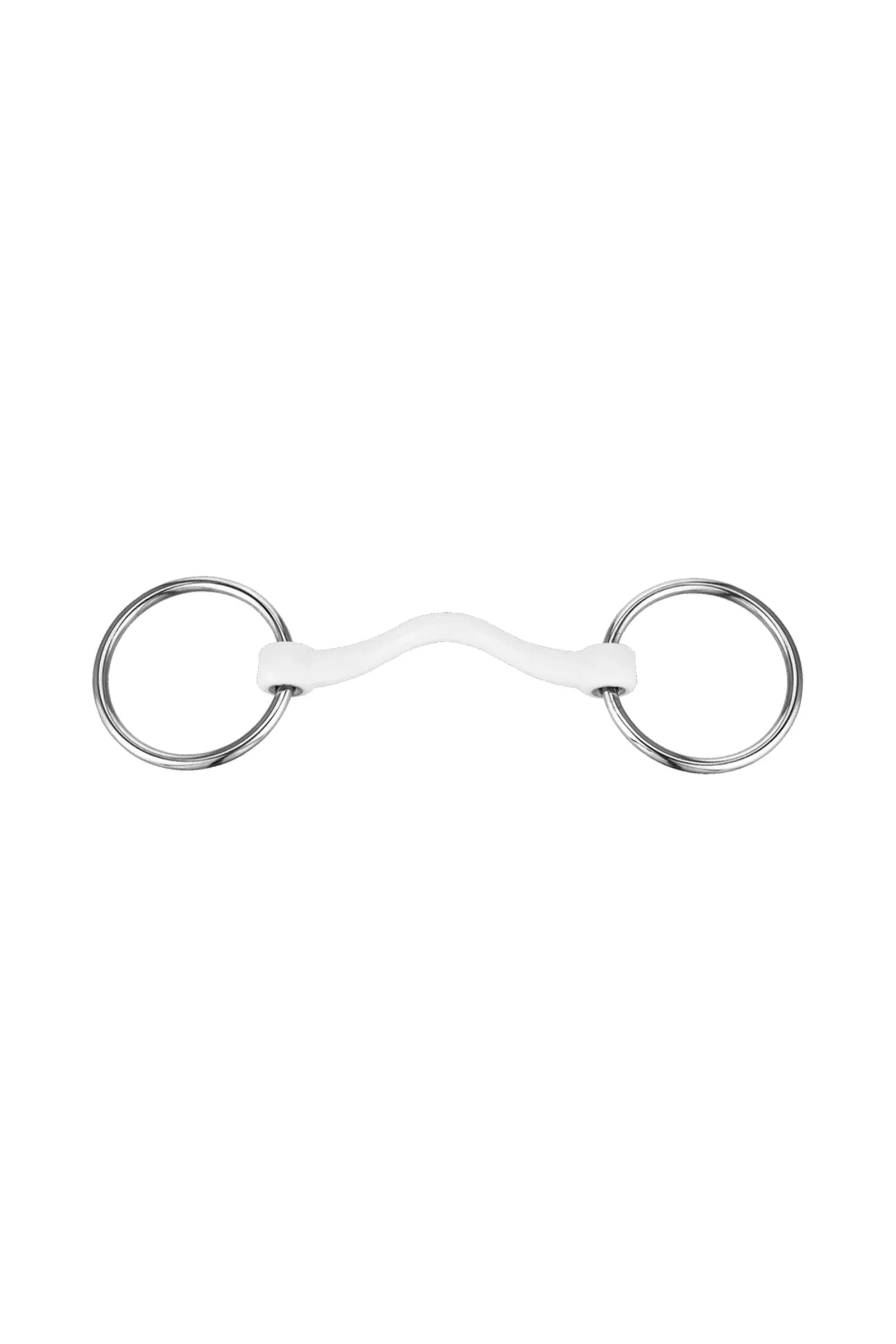 Nathe CM wędzidło, twarda prosta z łukiem, 15 mm, termoplast Metall 120 mm