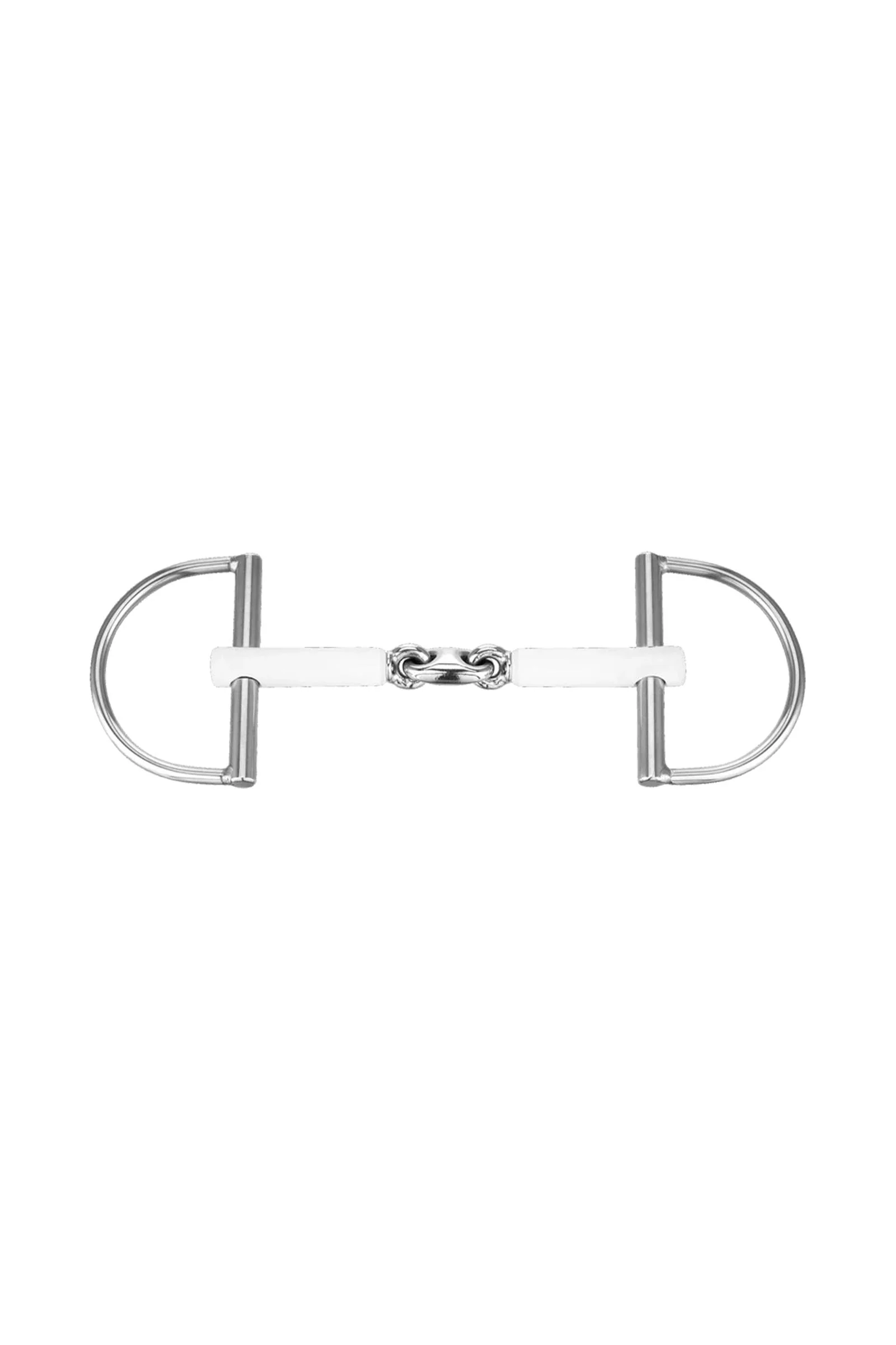 Nathe wędzidło D-ring, podwójnie łamane, 15 mm, termoplast Metall 110 mm