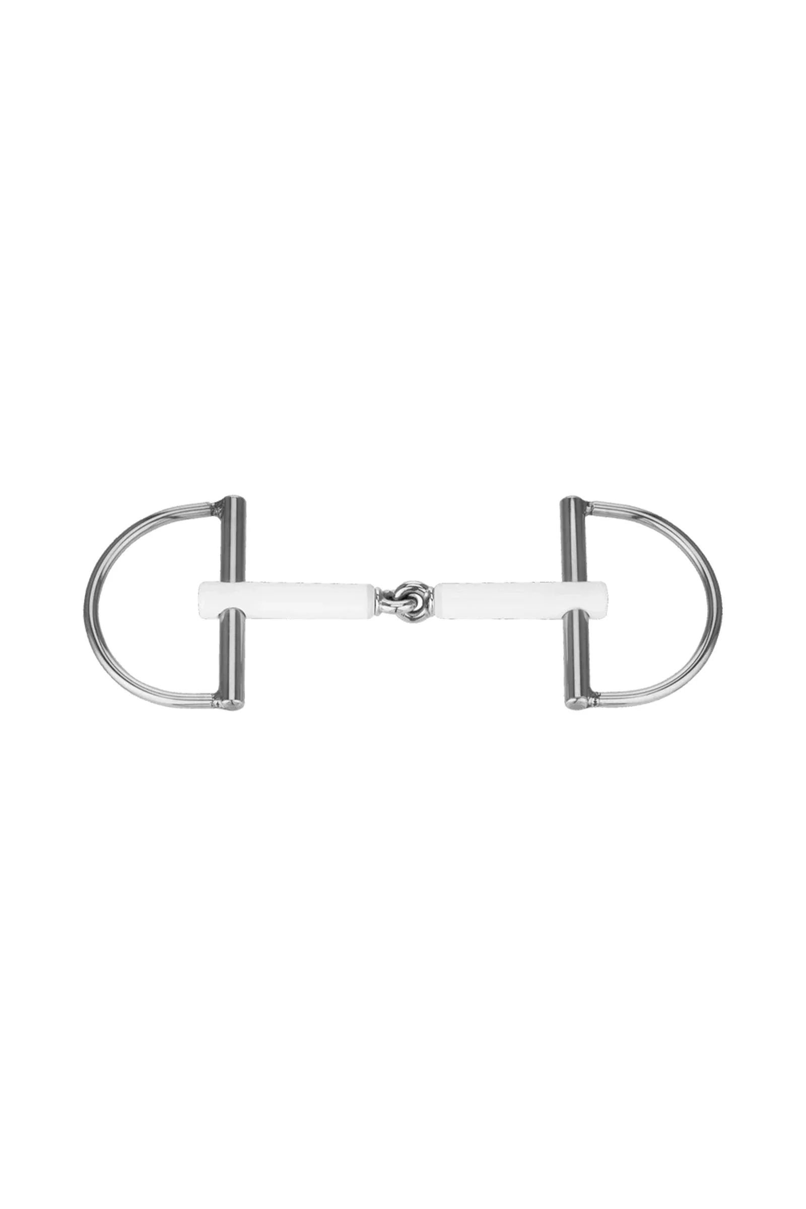 Nathe wędzidło D-ring, pojedynczo łamane, 15 mm, termoplast Metall 140 mm