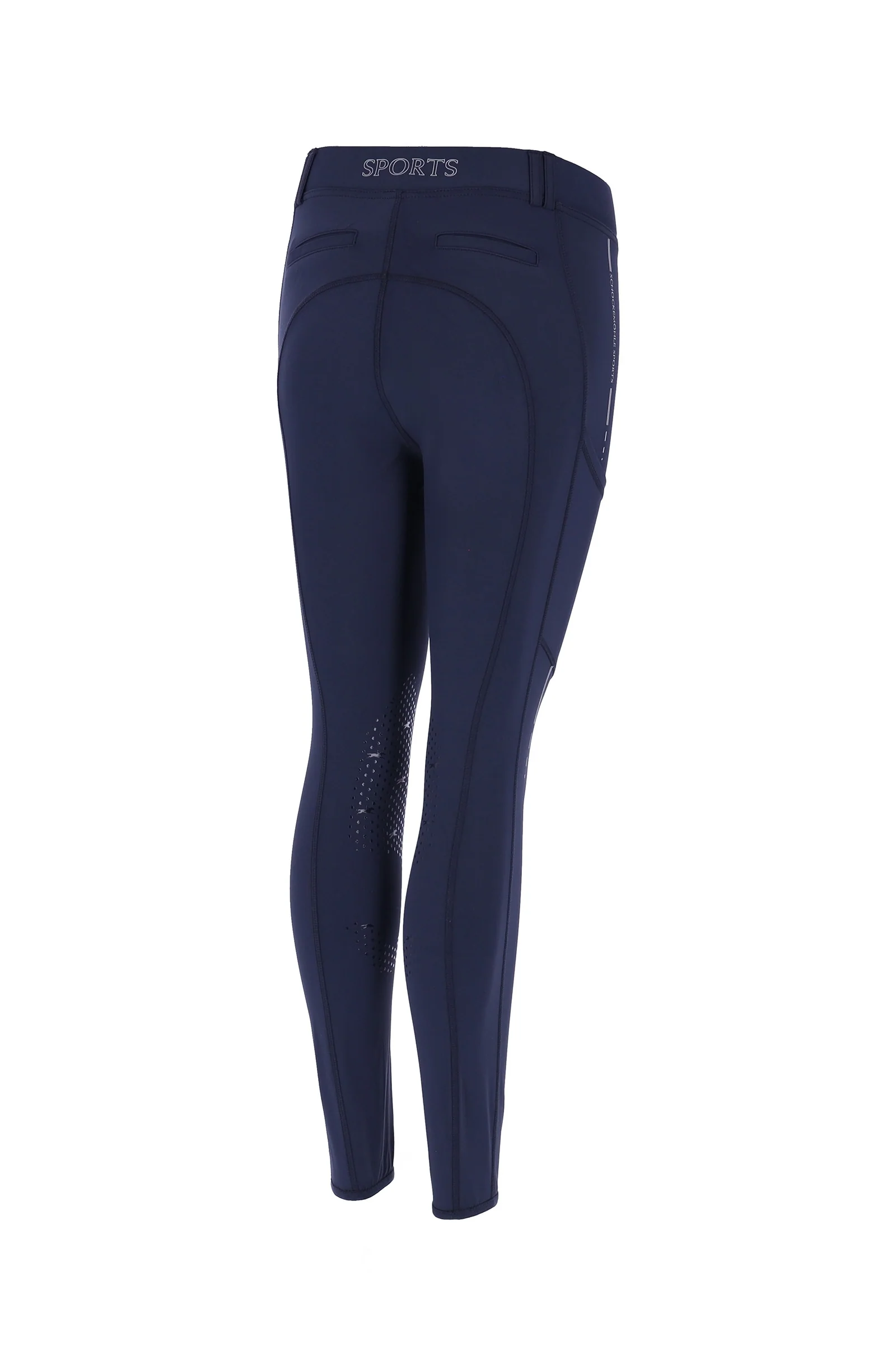 New Pocket Legginsy do jazdy konnej dla kobiet z wzmocnieniem na kolanach night 38