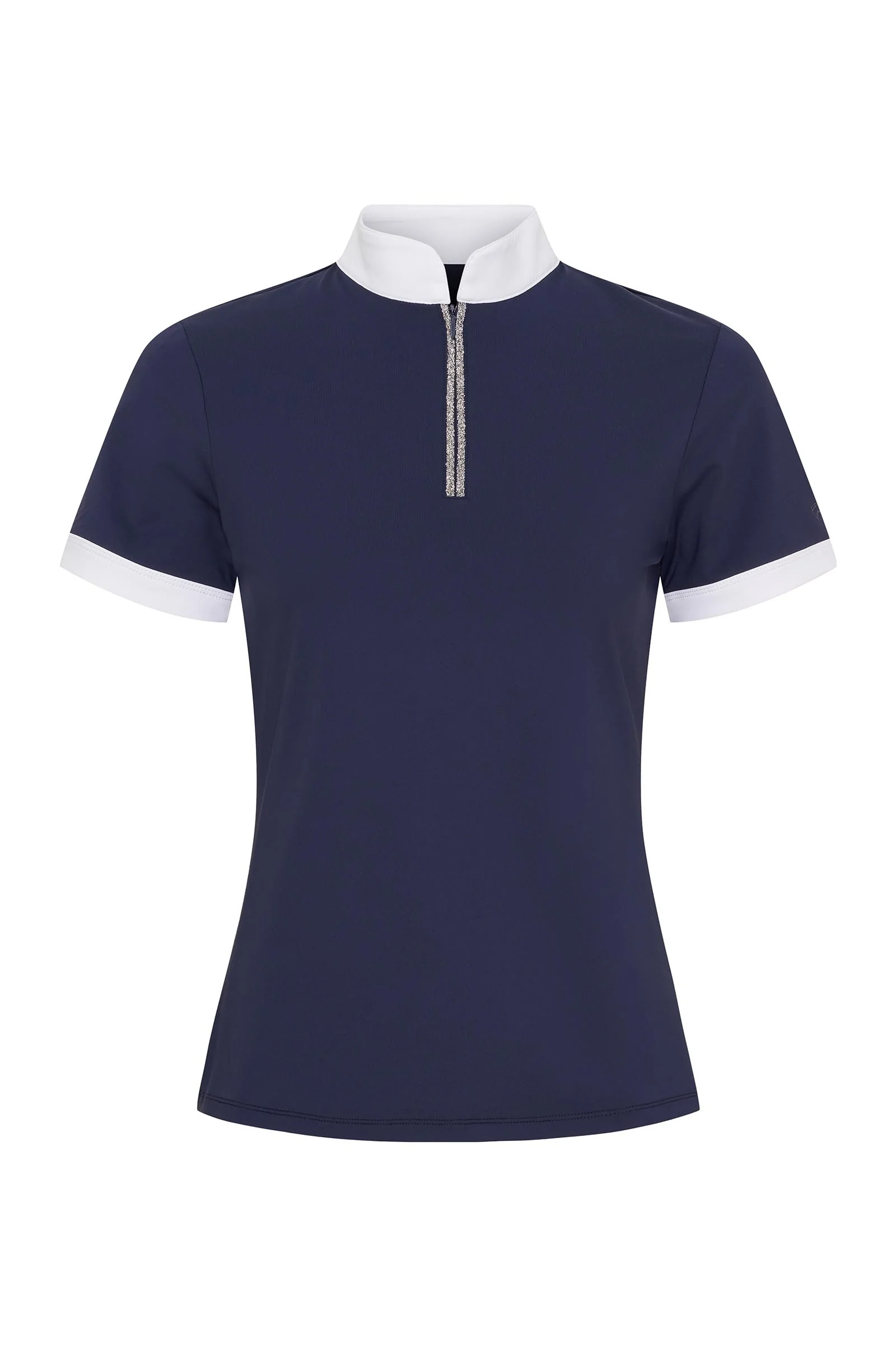 Nice Women's Half Zip Show Shirt Dark Blue XS