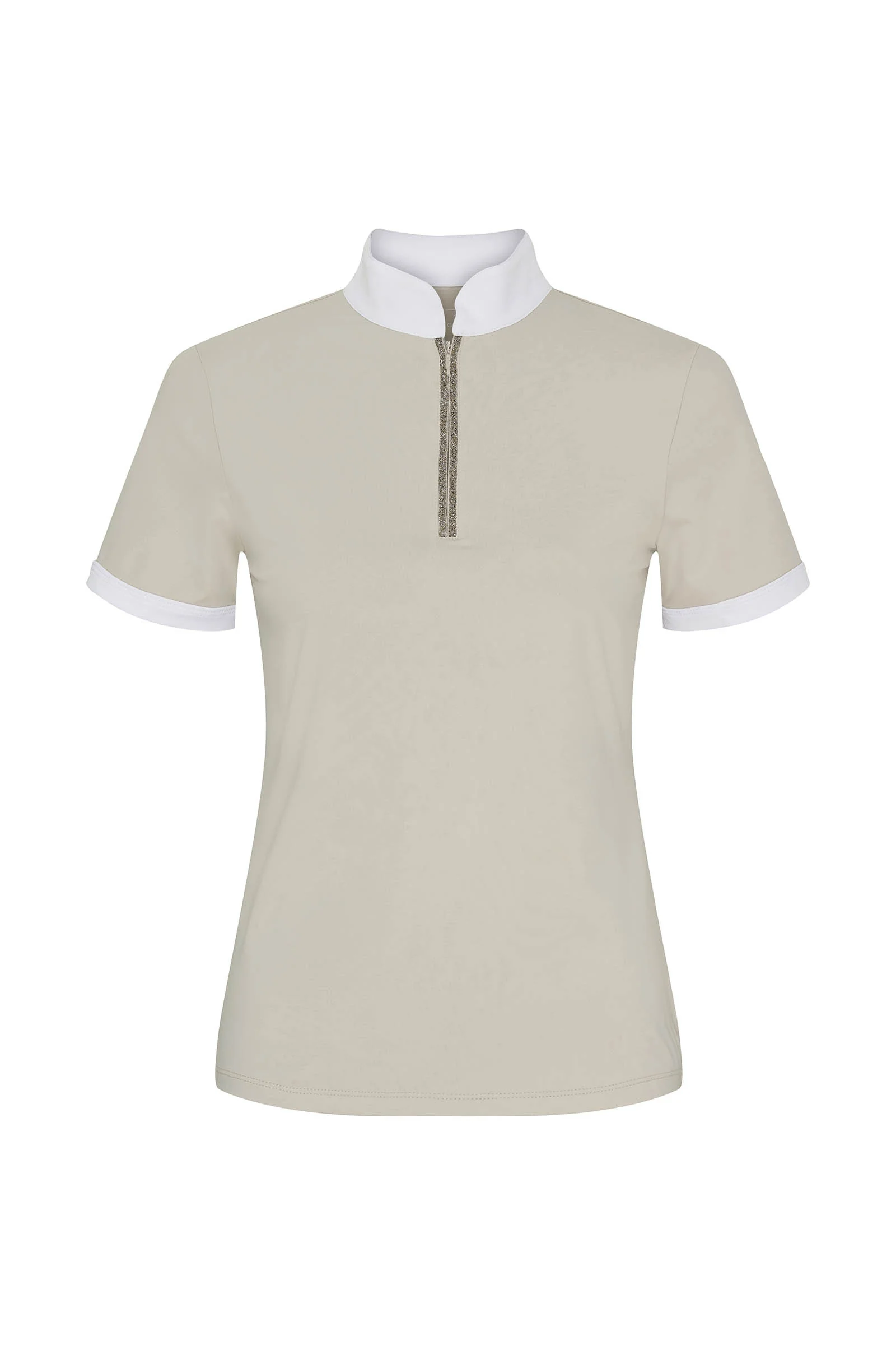 Nice Women's Half Zip Show Shirt Sandshell L