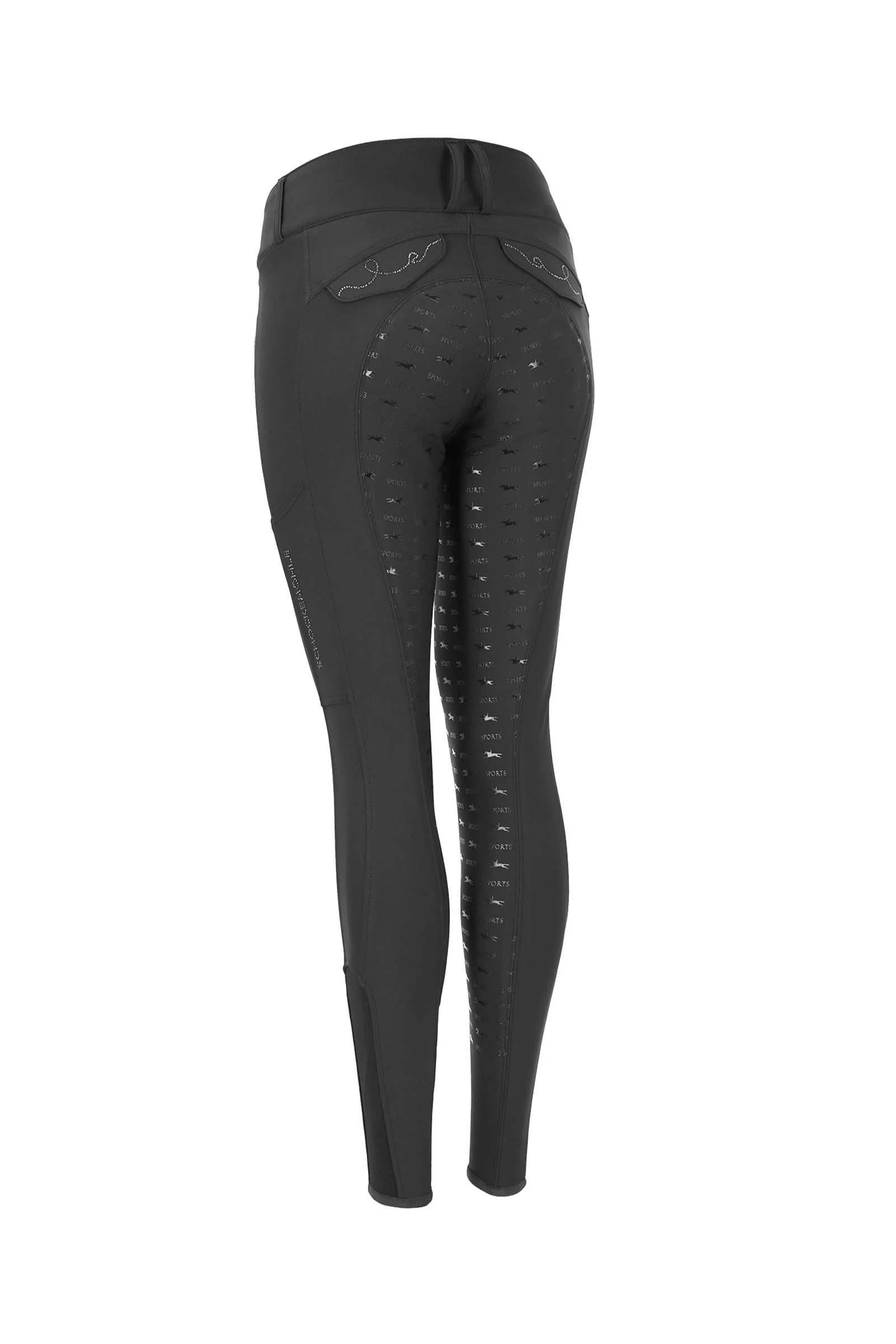 Damskie bryczesy jeździeckie Noelle z pełnym lejem Graphite 38