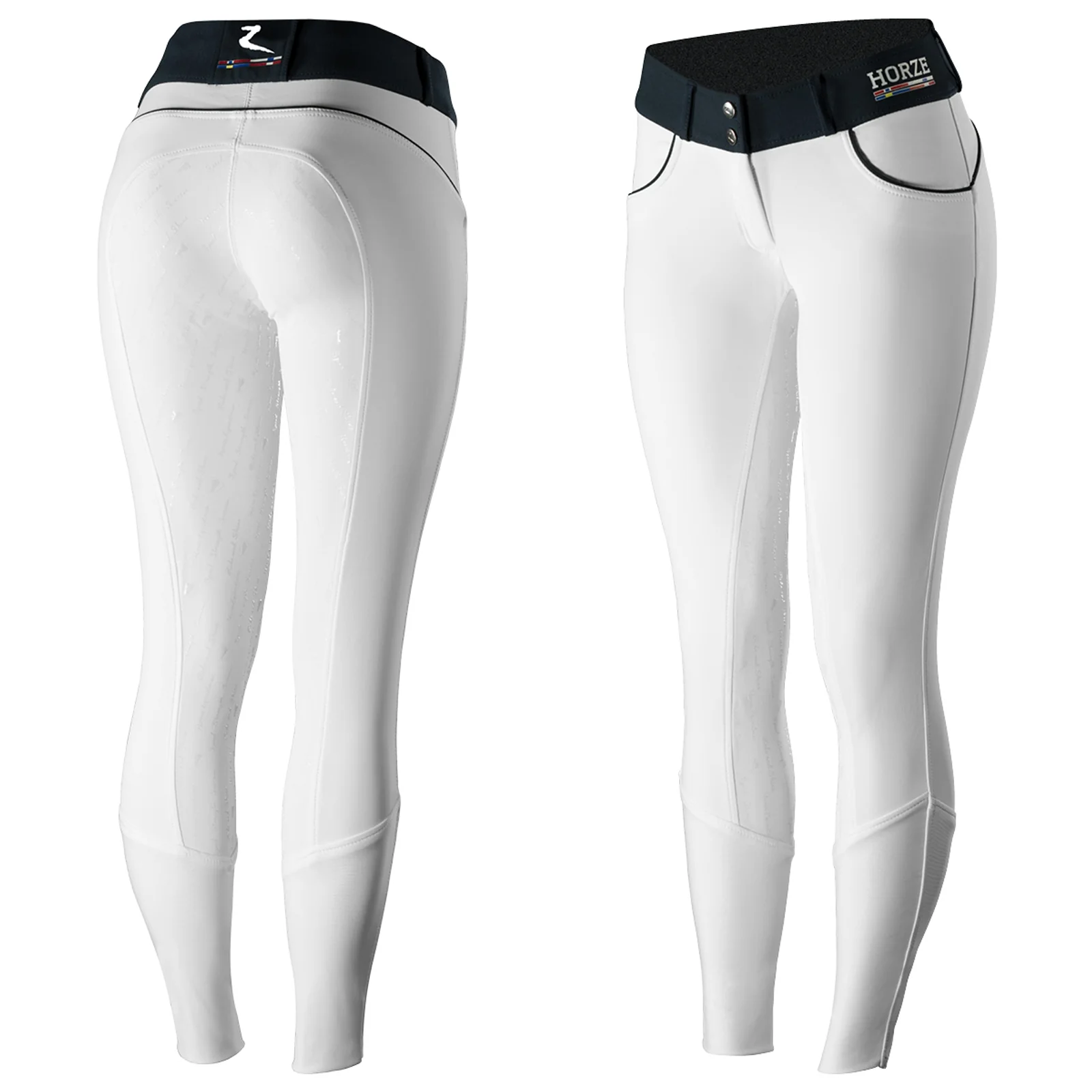 Nordic Performance damskie bryczesy z silikonowym pełnym lejem White 44