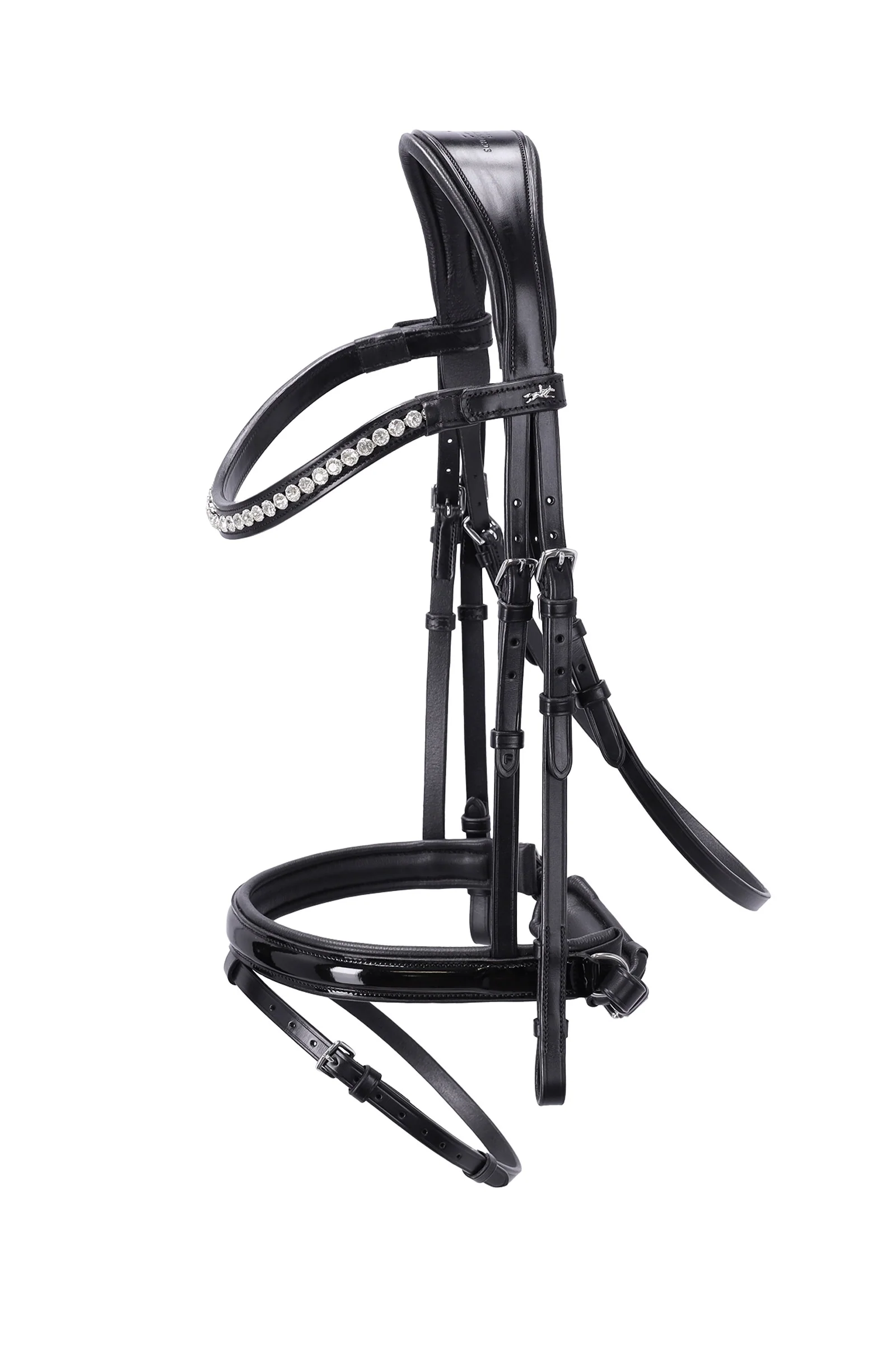 Palermo Ogłowie black/patent/silver F