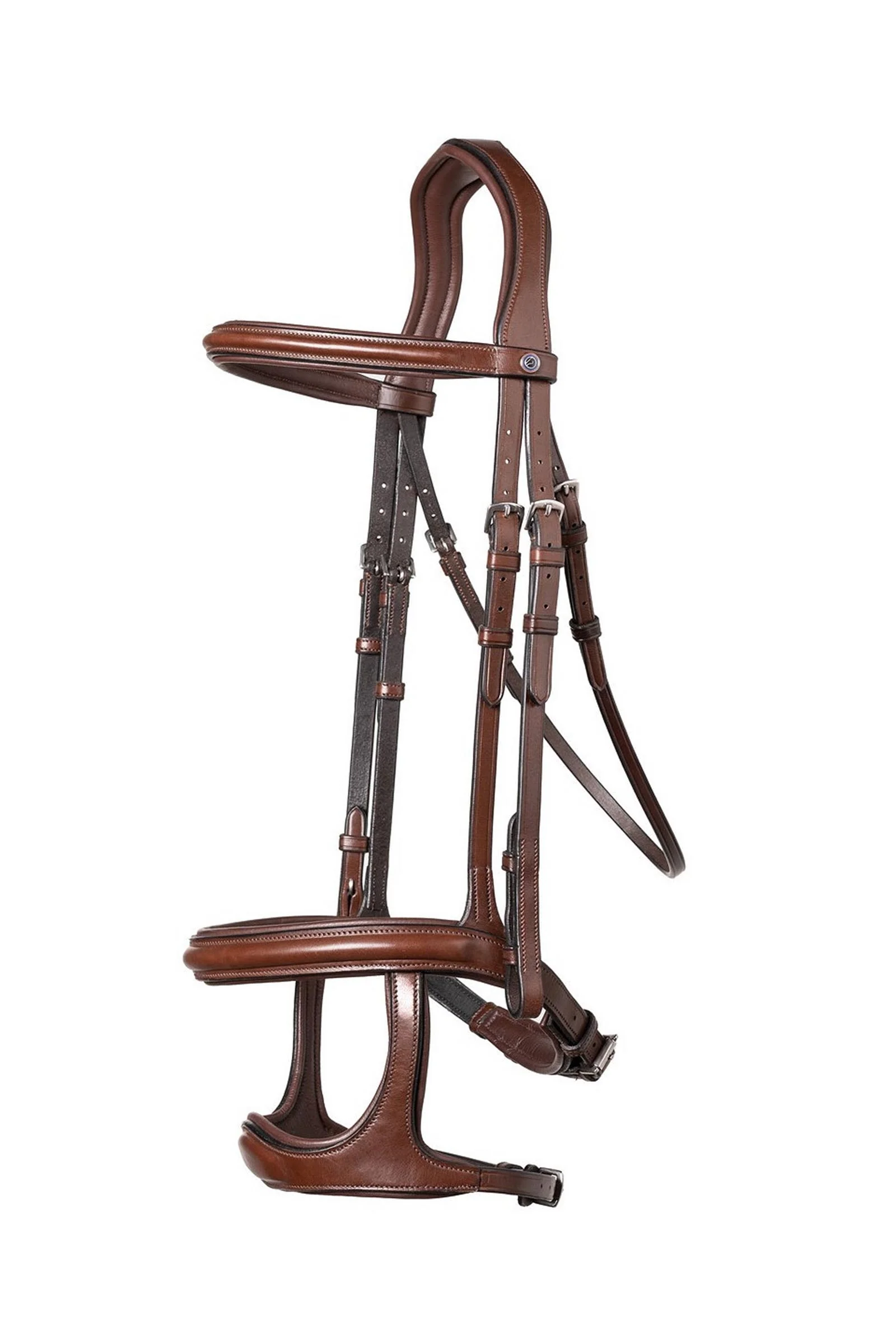 Trust Paris Double Noseband Bridle Brown/Silver F