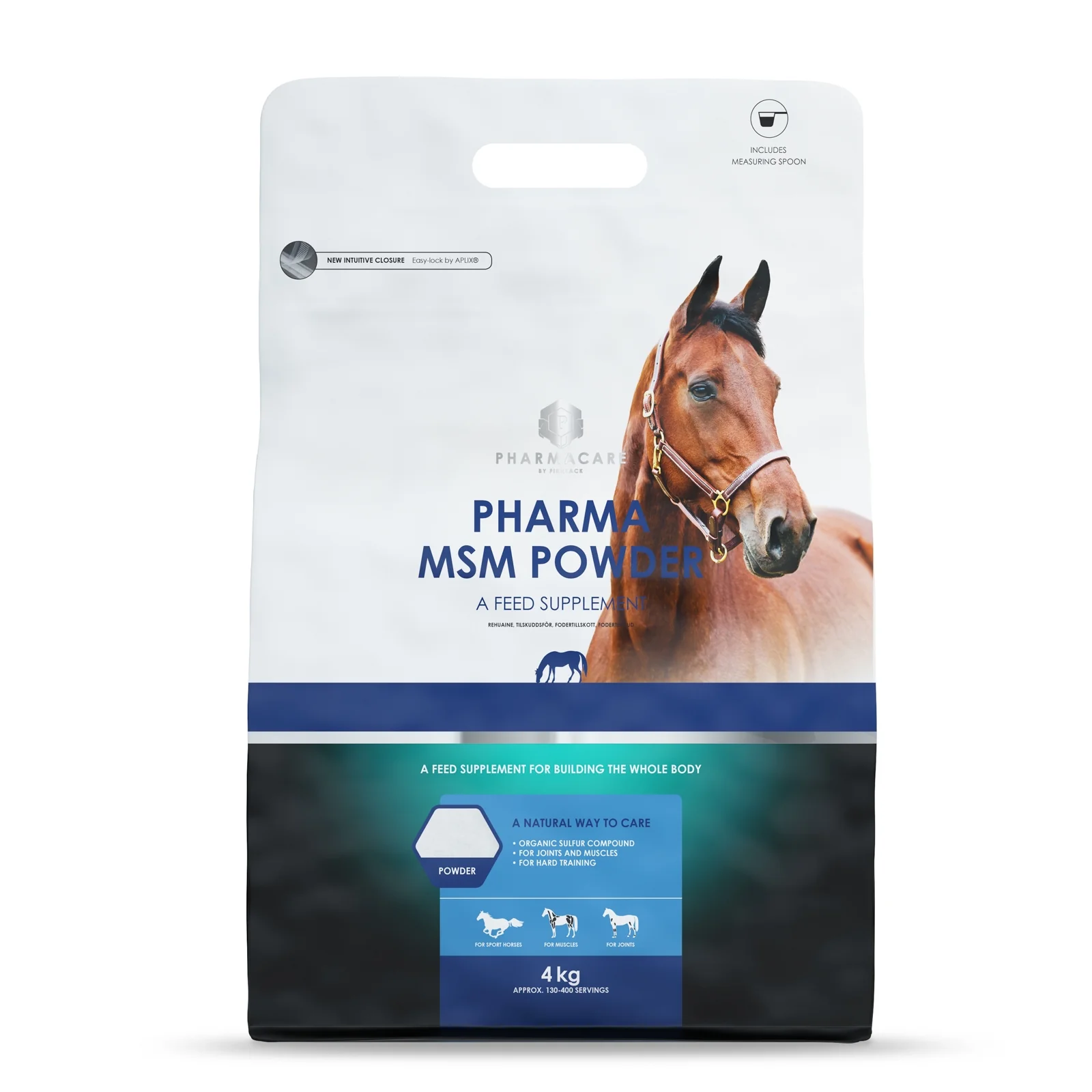 Preparat Pharma MSM Powder , 4kg Finnish/Swedish/Norwegian/Danish Rozmiar uniwersalny