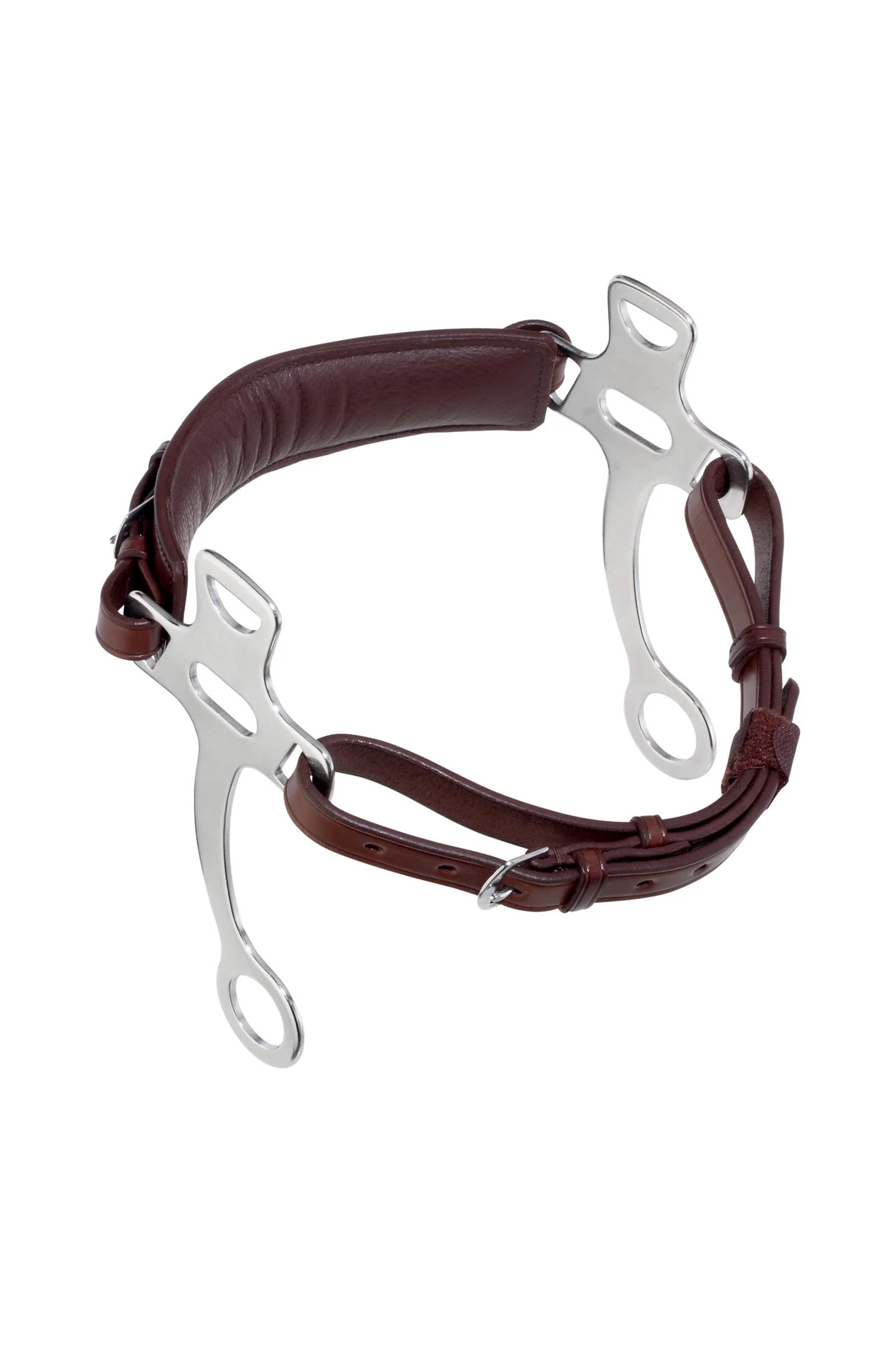 hackamore pony z paskiem skórzanym, stal nierdzewna czanki 19 cm Rozmiar uniwersalny