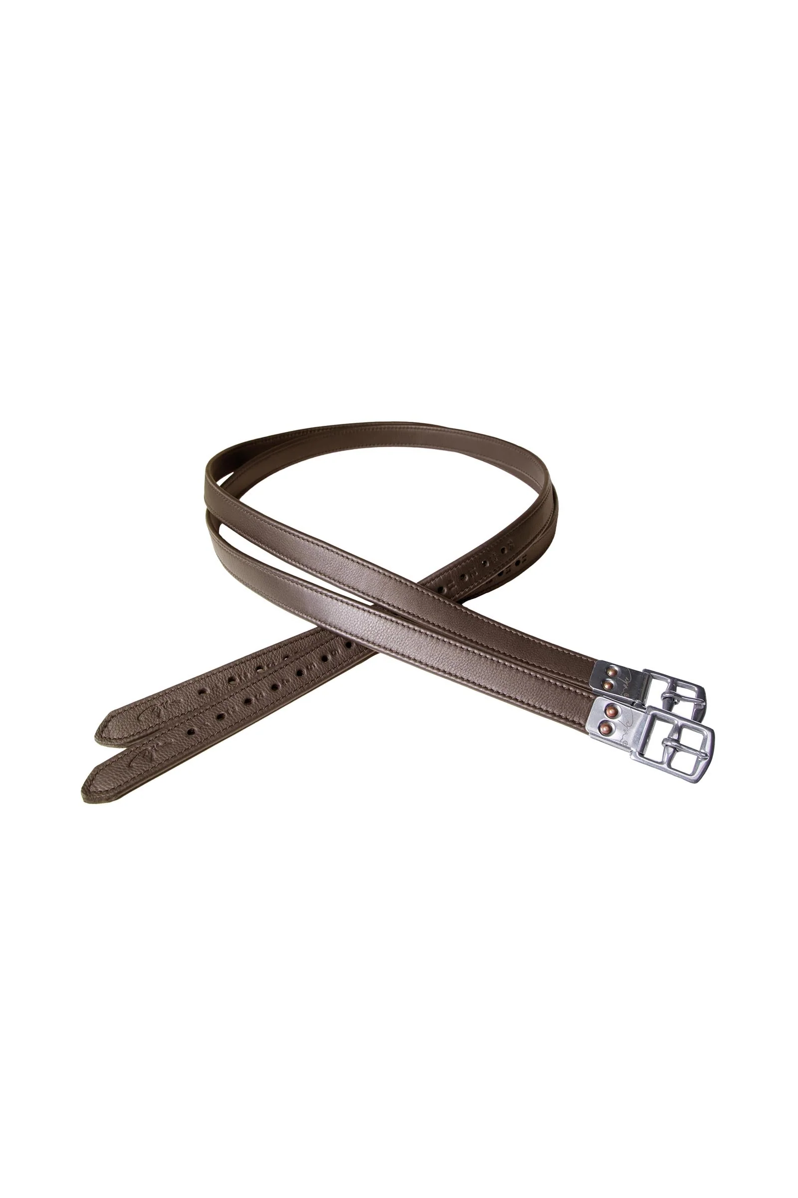 Premium miękkie strzemiona skórzane Brown 135 cm