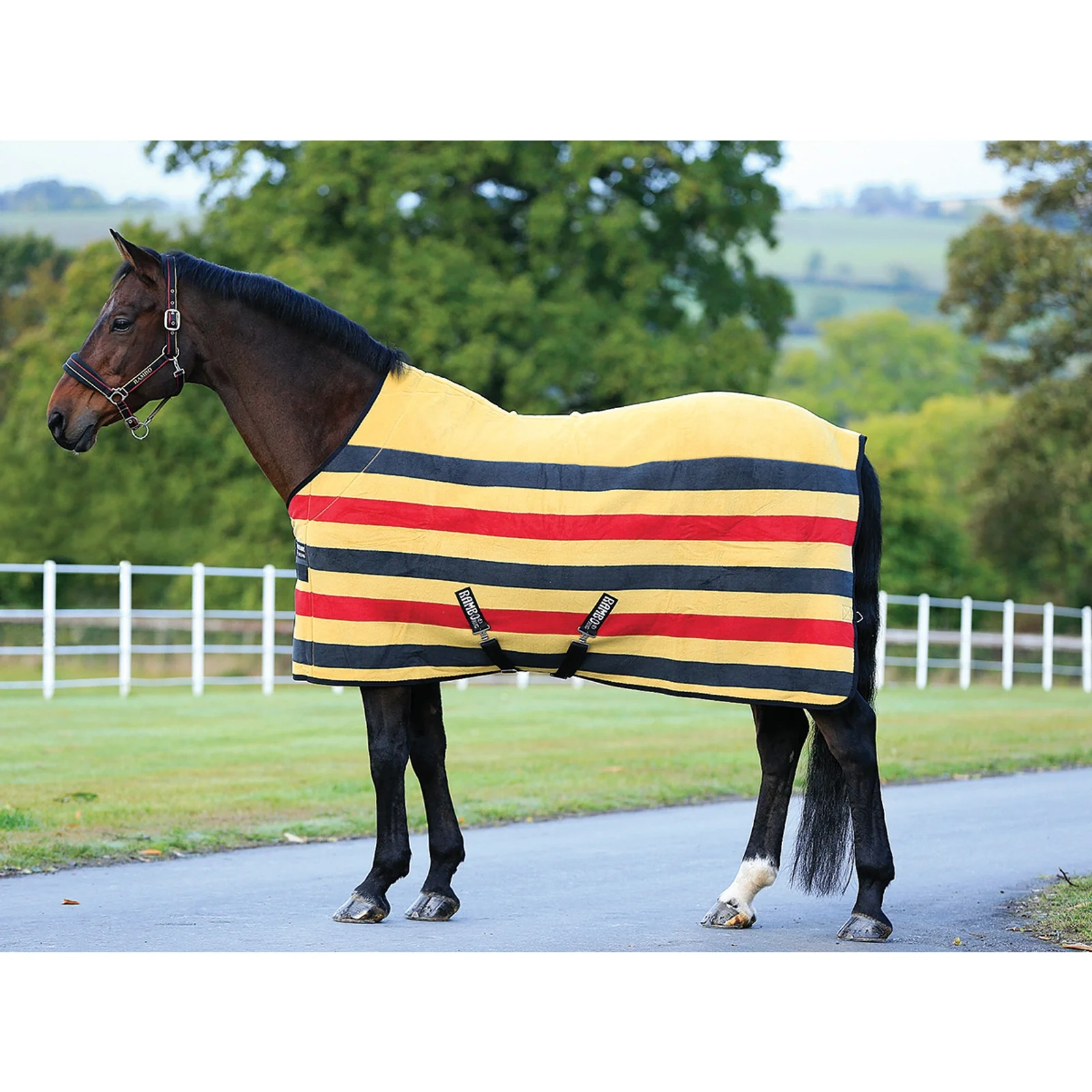 Rambo Deluxe Fleece rozmiary kucyków Gold/Black/Red 80
