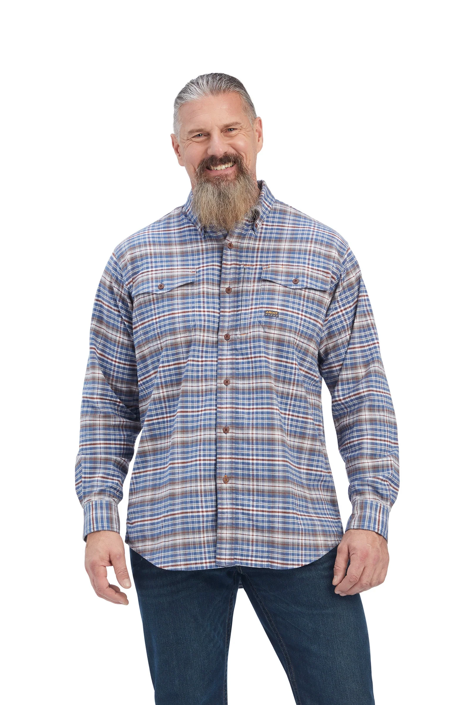 Rebar flanelowa koszula robocza DuraStretch Alloy Grey M