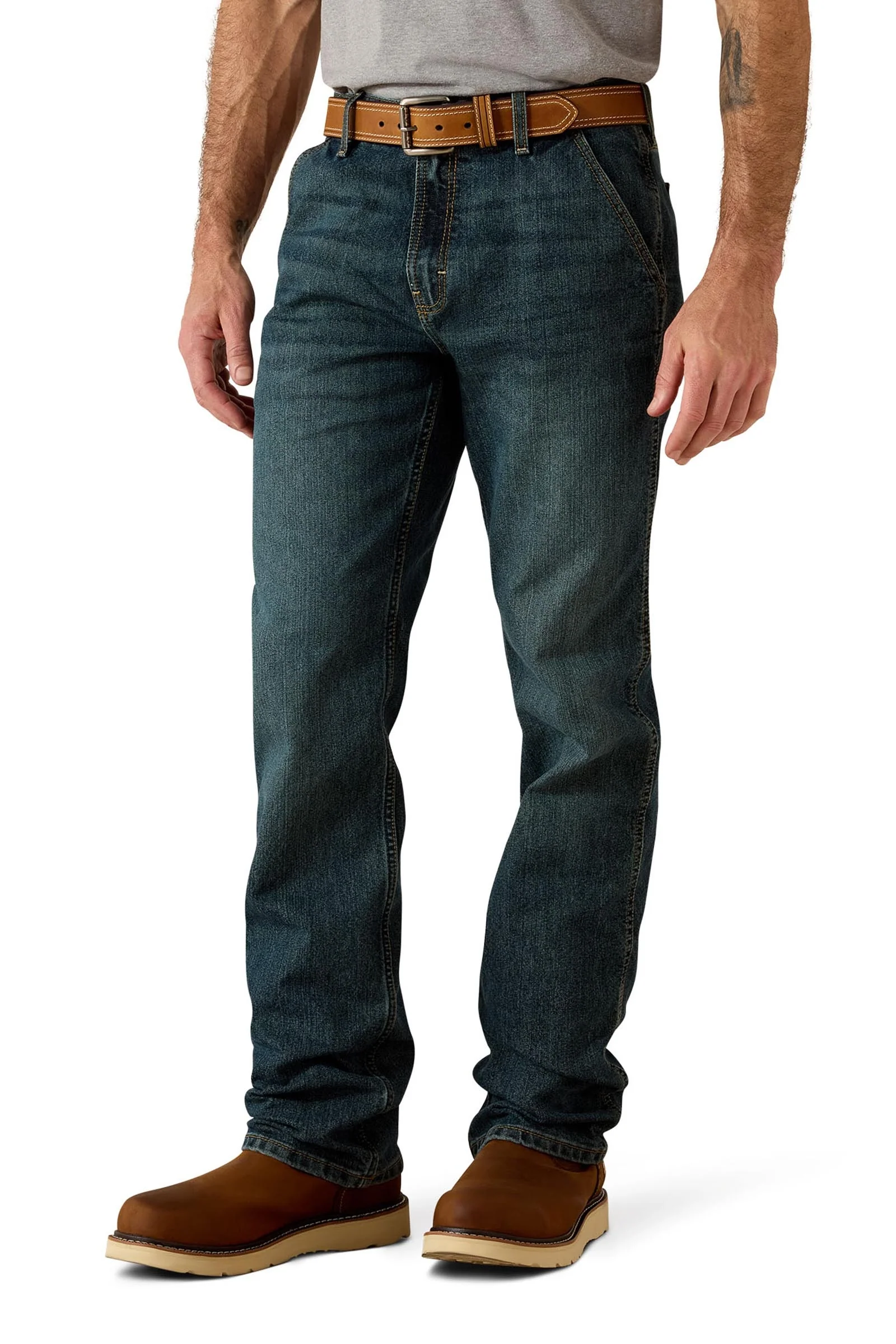 Rebar M7 Slim DuraStretch Workhorse Męskie robocze dżinsy o prostych nogawkach Mccoy 32 32 32
