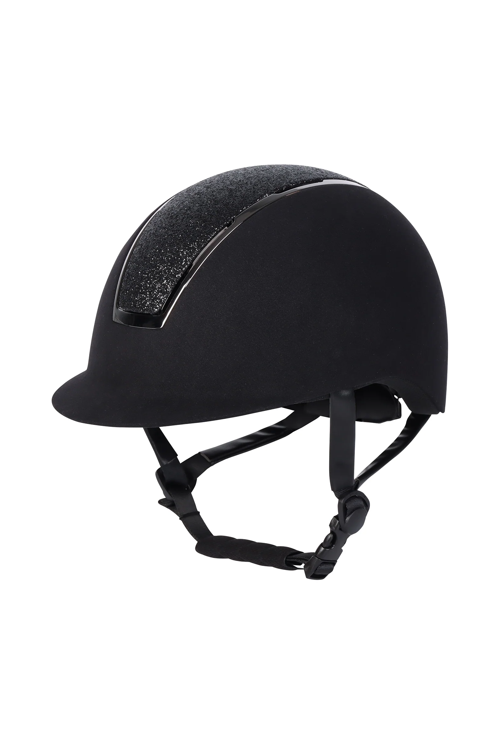 Błyszczący hełm jeździecki Regal Velvet Black 52-54