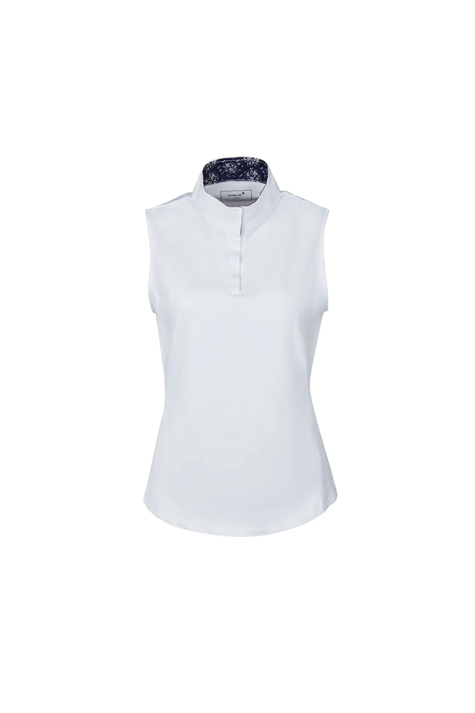 Ria Damska koszula konkursowa bez rękawów White/Dark Blue L