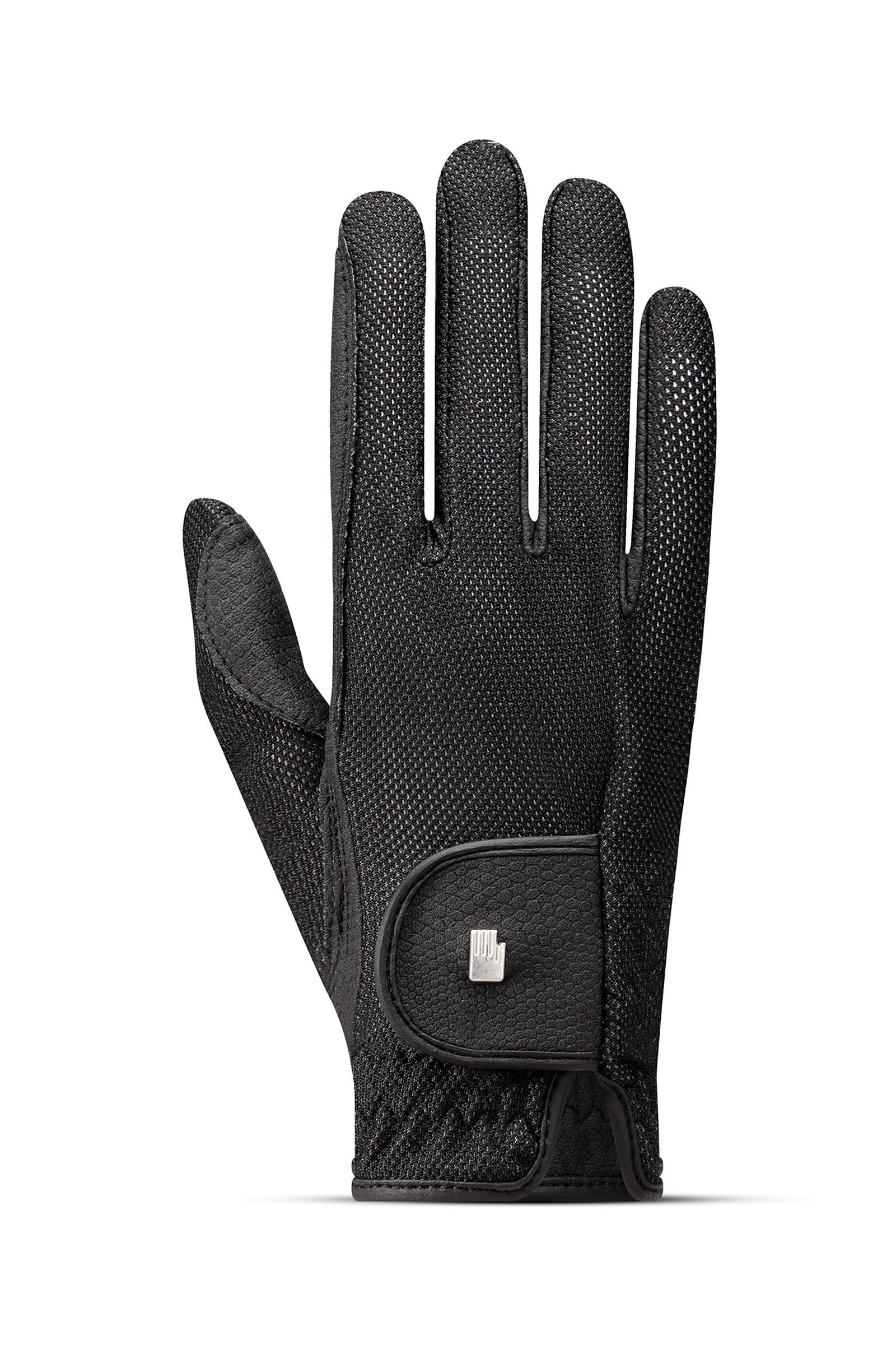 Roeck-Grip Lite Junior rękawiczki jeździeckie Black 4