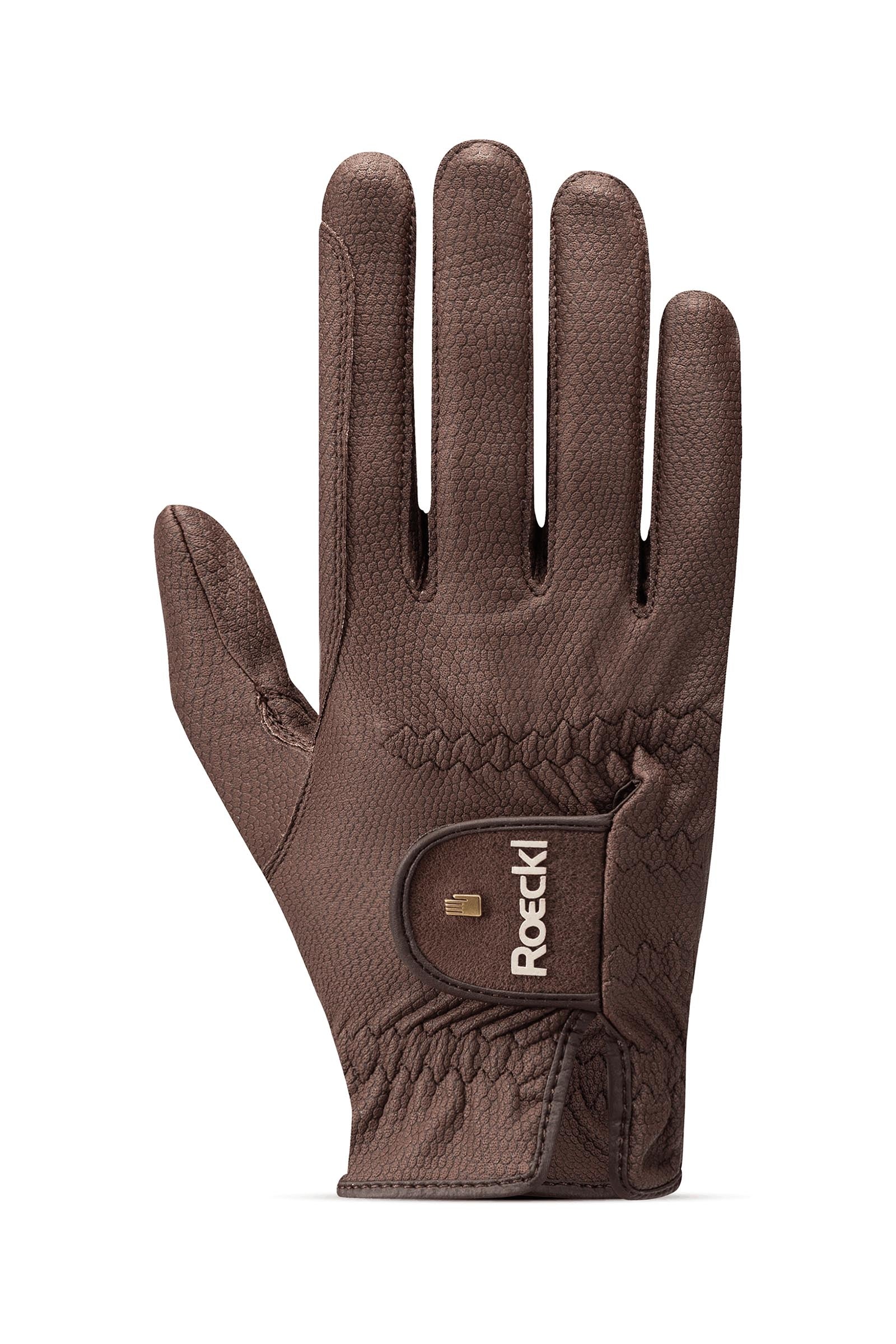 Roeck-Grip Pro rękawiczki jeździeckie Mocha 7