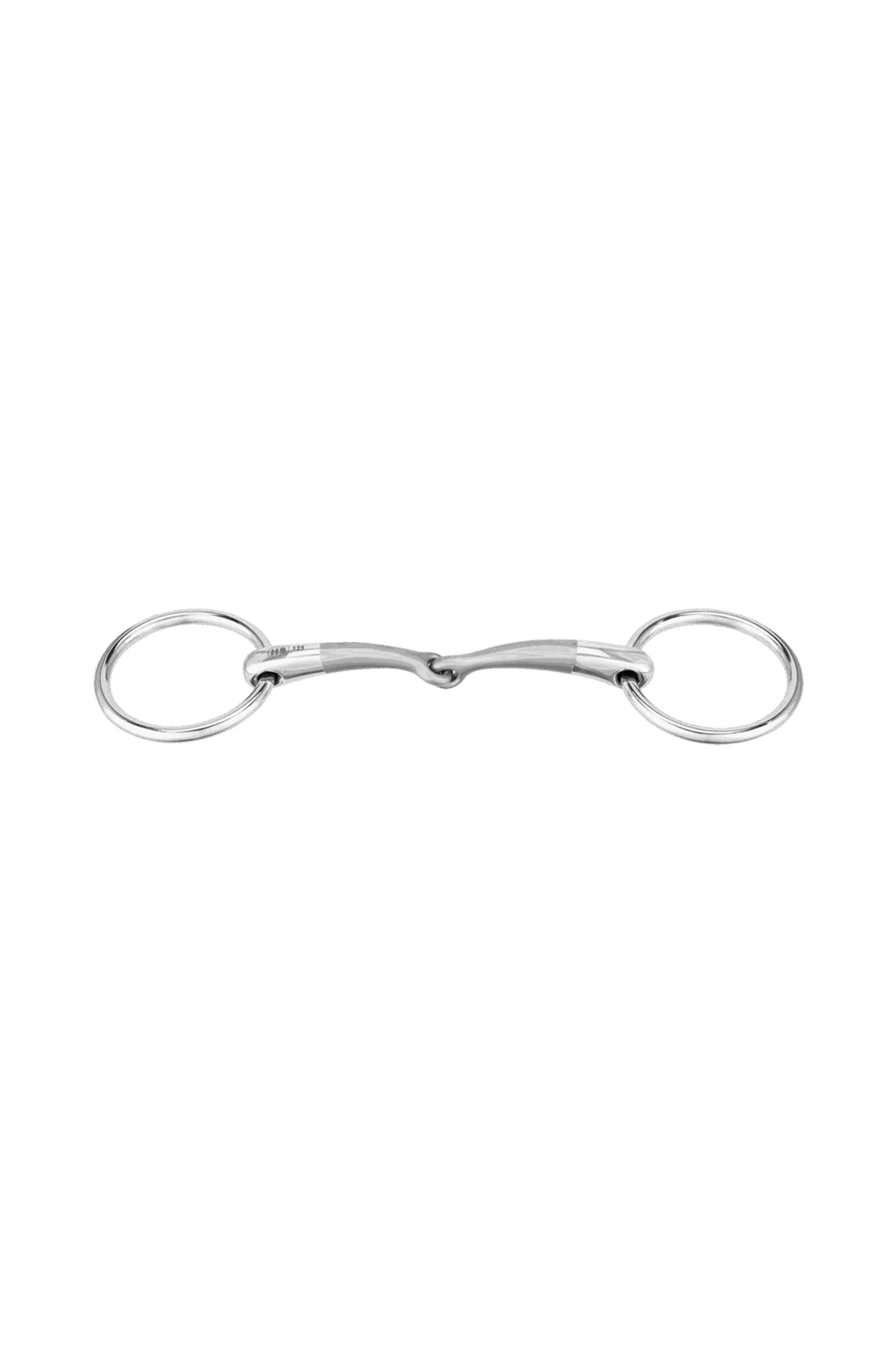 Satinox wędzidło pony/islandzkie, pojedynczo łamane, 14 mm, stal nierdzewna Metall 115 mm