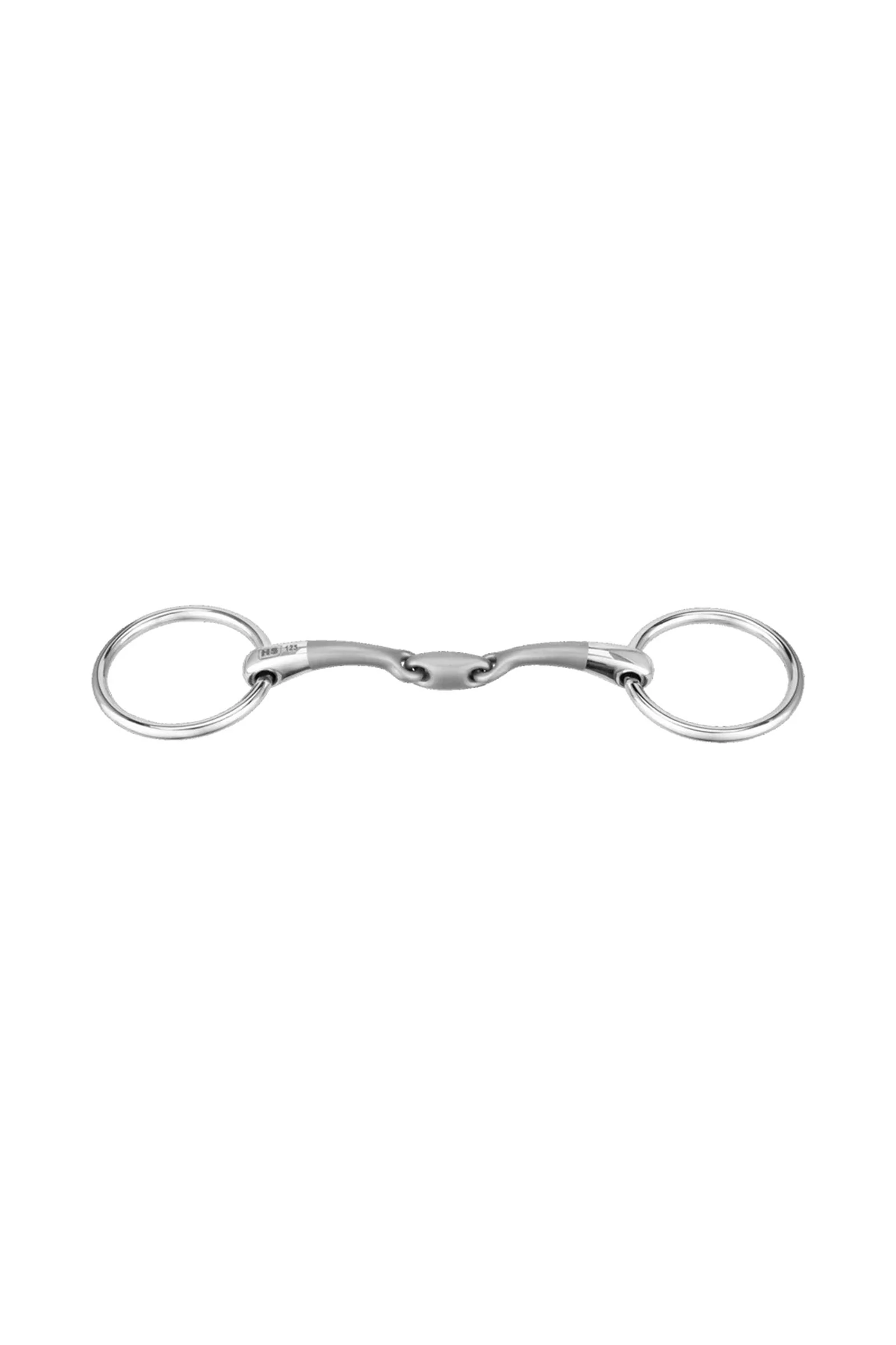 Satinox wędzidło, podwójnie łamane, 14 mm, stal nierdzewna Metall 125 mm